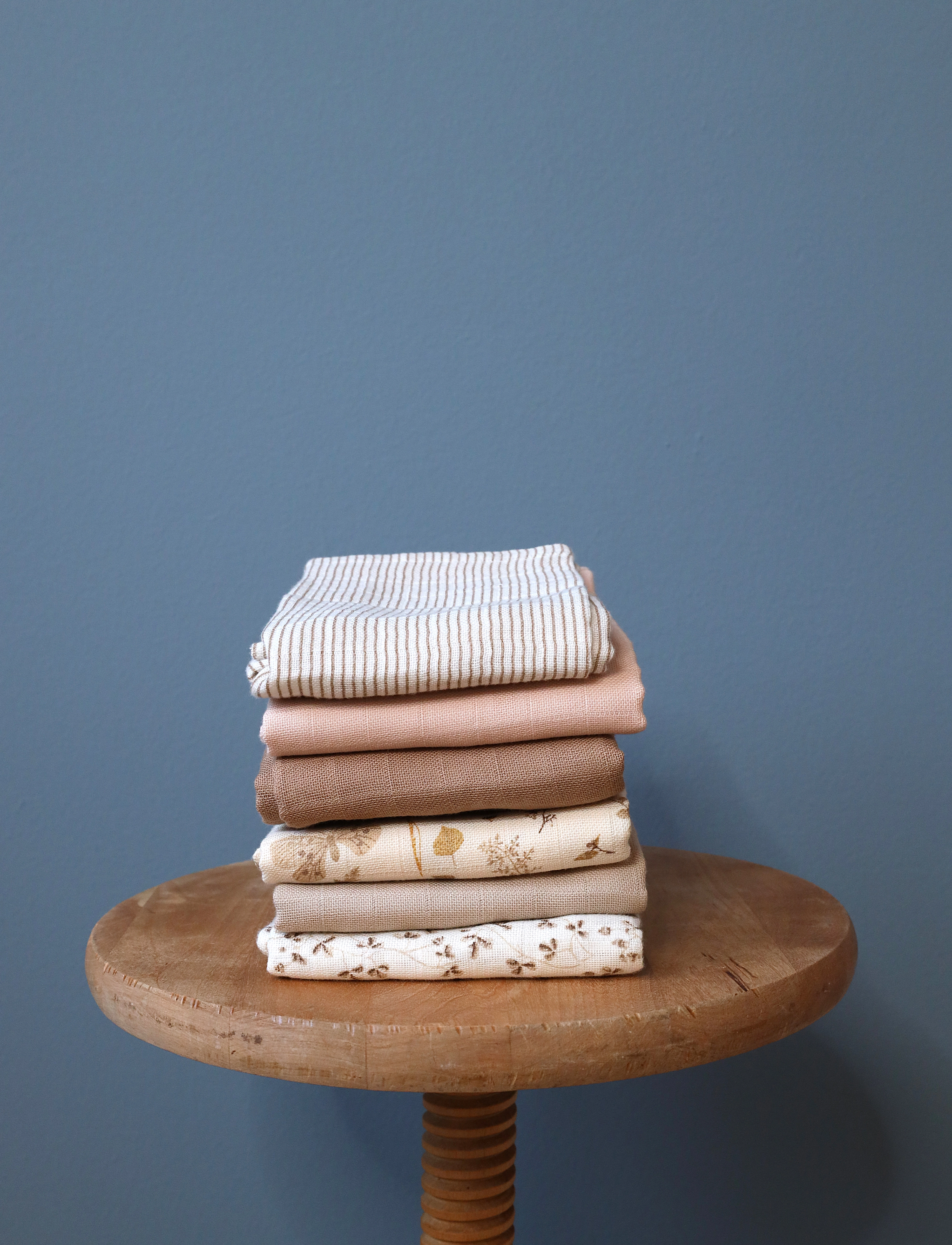 Cam Copenhagen Muslin Cloth, Printed, 2-Pack Gots Classic Stripes Rose, One Size, Muslins, Creme - Cloths, Kinder