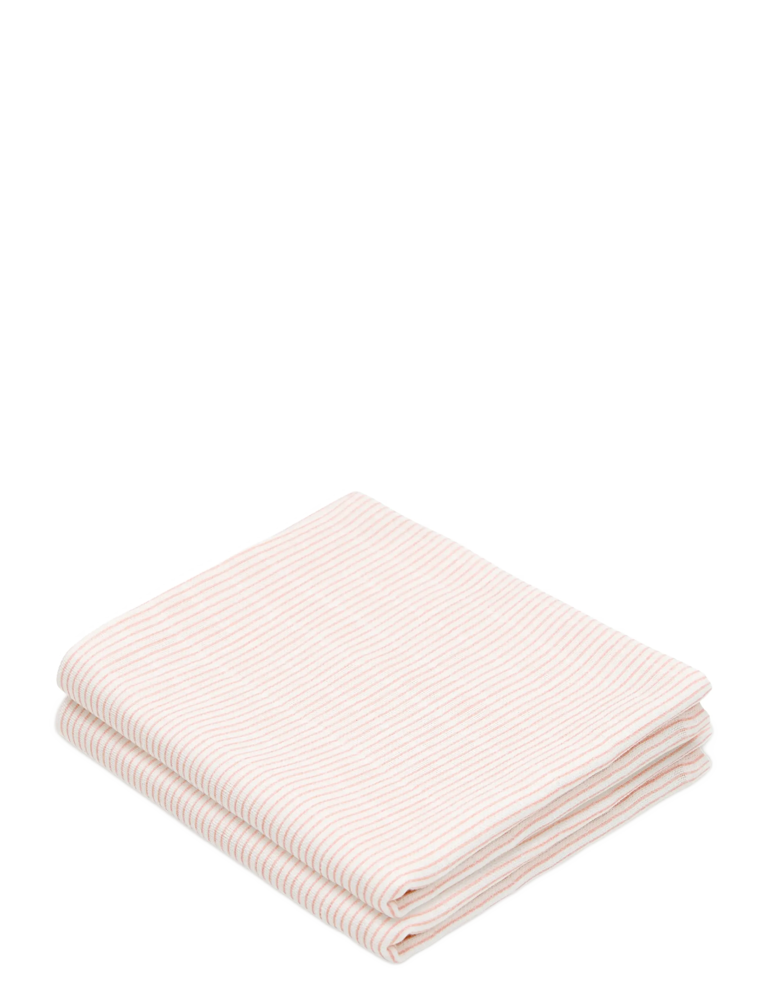 Cam Cam Copenhagen Muslin Cloth, Printed, 2-pack - GOTS - Classic Stripes Rose - Musliinist tooted - CLASSIC STRIPES ROSE / pink/rose