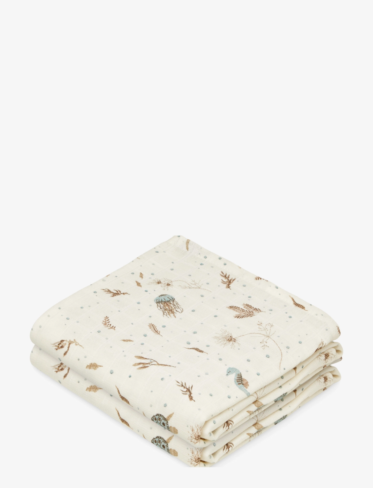 Cam Copenhagen Muslin Cloth, Printed, 2-Pack Gots Classic Stripes Rose, One Size, Muslins, Creme - Cloths, Kinder