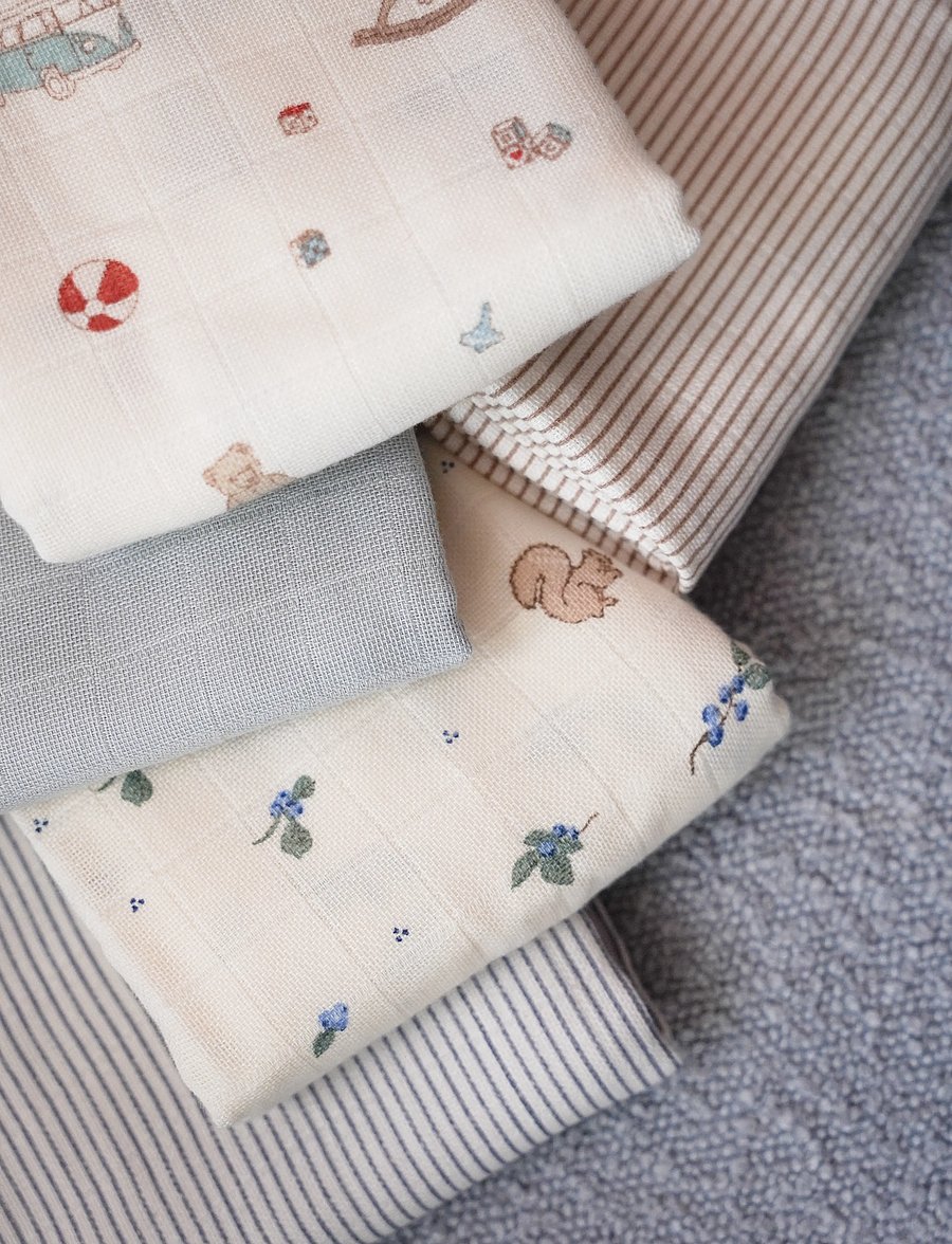 Cam Cam Copenhagen - Muslin Cloth, Printed, 2 pack - swaddles - vintage toys - 4