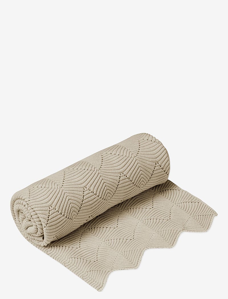 Cam Cam Copenhagen - Scallop Knit Throw - babydecken - almond - 1