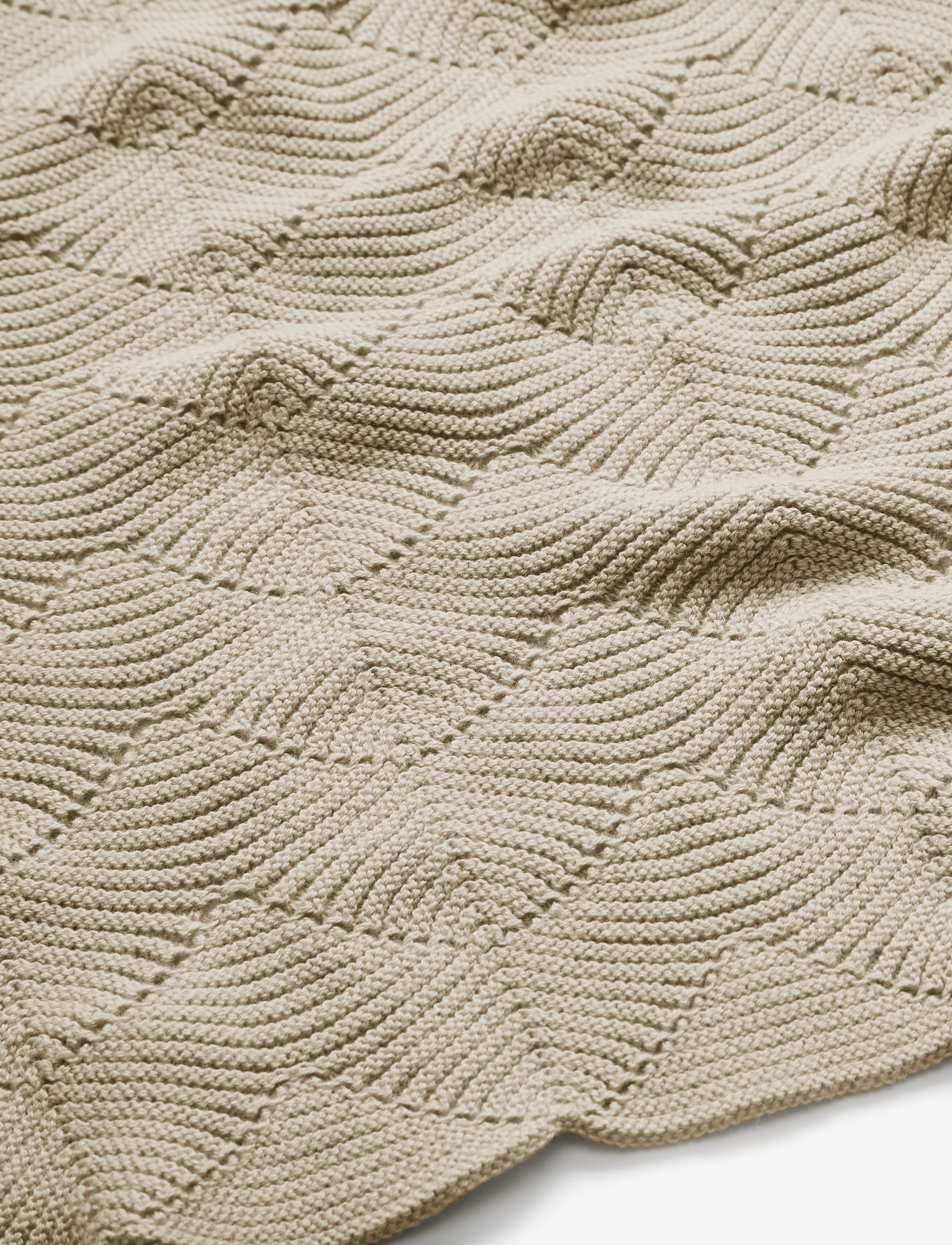 Cam Cam Copenhagen - Scallop Knit Throw - couvertures pour bébé - almond - 2