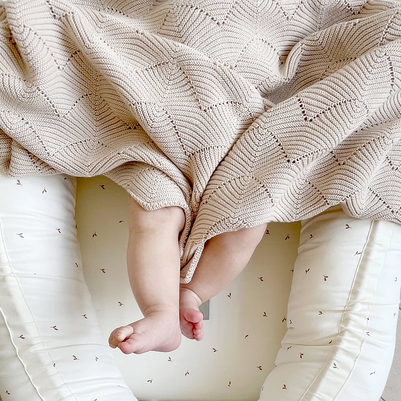 Cam Cam Copenhagen - Scallop Knit Throw - babydecken - almond - 0