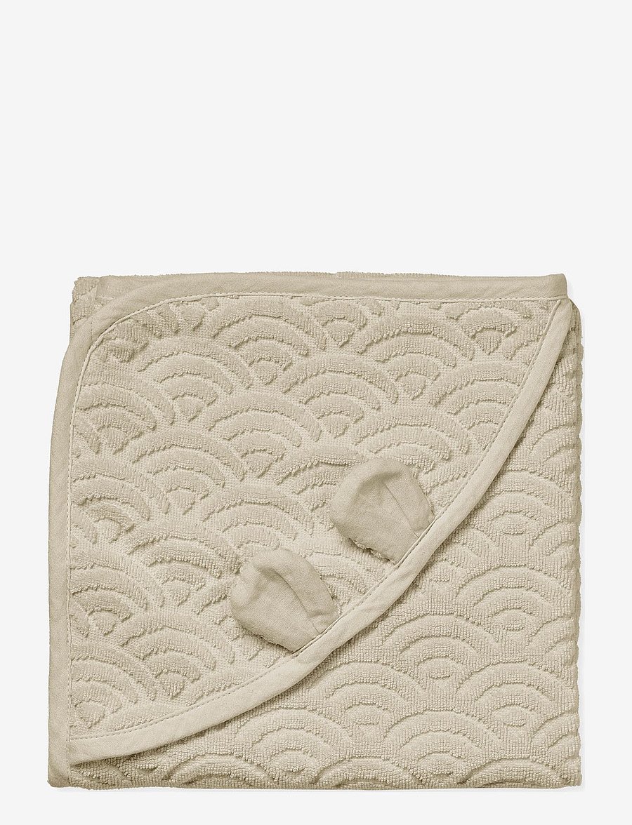 Cam Cam Copenhagen - Towel, Baby, Hooded w/ ears - håndklæder - almond - 1