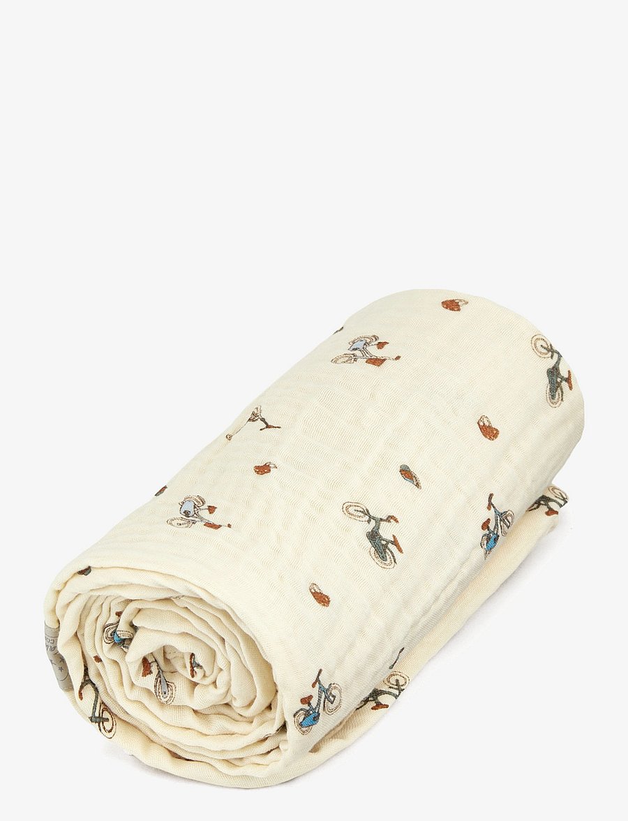 Cam Cam Copenhagen - Muslin Baby Blanket - GOTS - Augusta - mulldecken - bicycles - 1