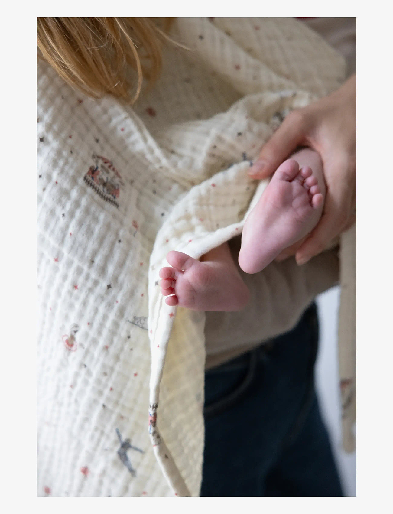 Cam Cam Copenhagen - Muslin Baby Blanket - GOTS - Vintage Toys - musselintæpper - carousel - 1