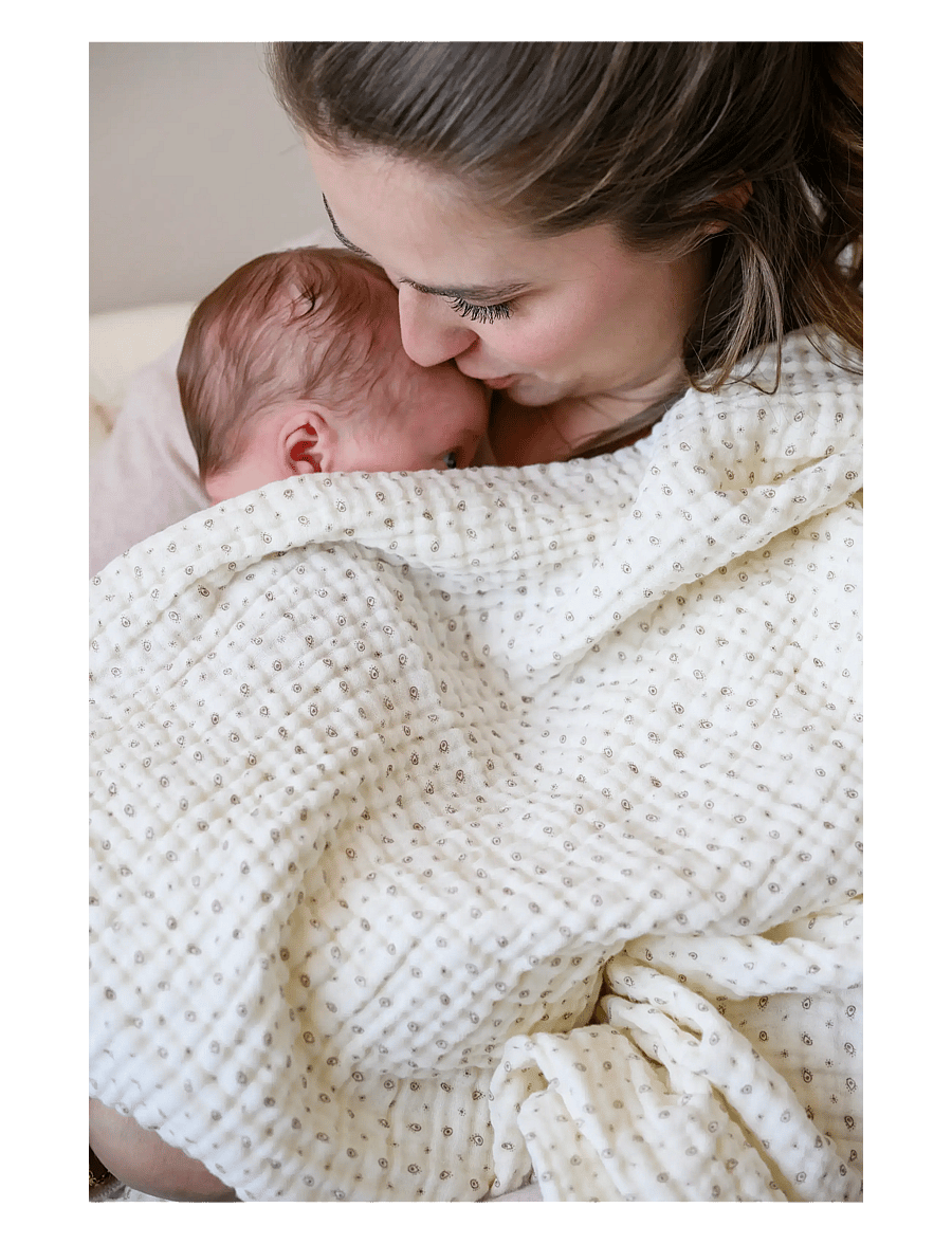 Cam Cam Copenhagen - Muslin Baby Blanket - GOTS - Augusta - mulldecken - rowan - 1