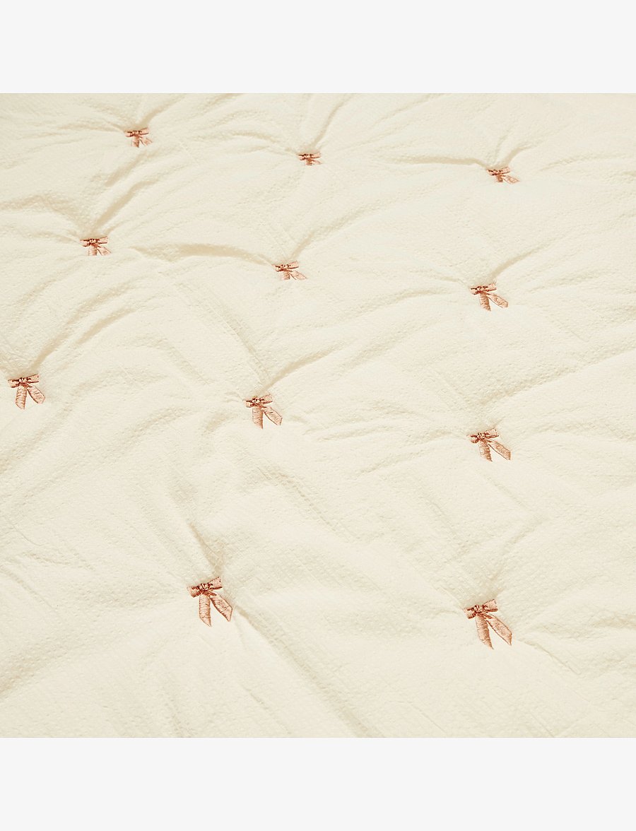 Cam Cam Copenhagen - Kids Embroidered Blanket - OCS - Woodland - tæpper - bows - 1