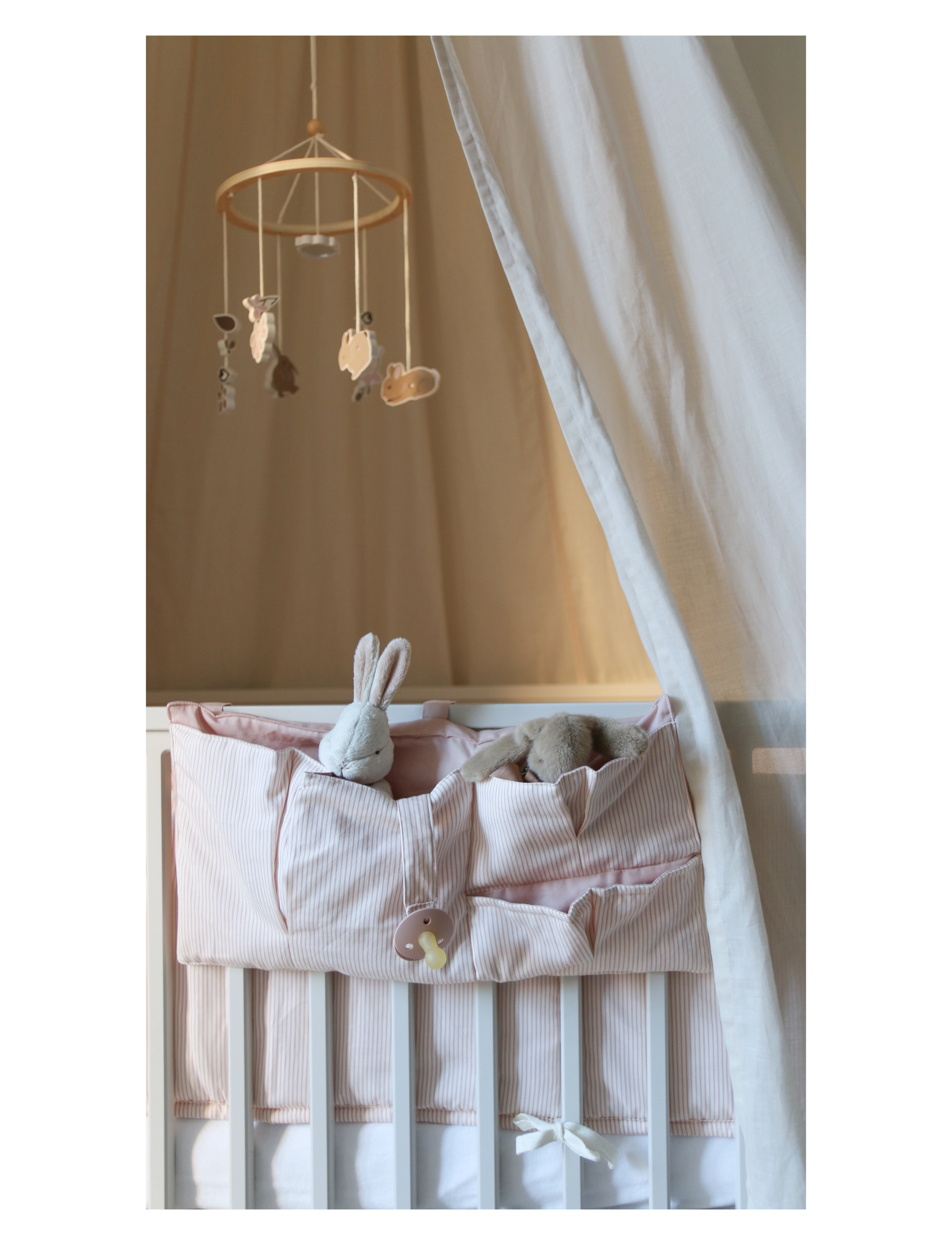 Cam Cam Copenhagen - Cot Bumper - OCS - Classic Stripes Rose - voodipehmendused - classic stripes rose - 4