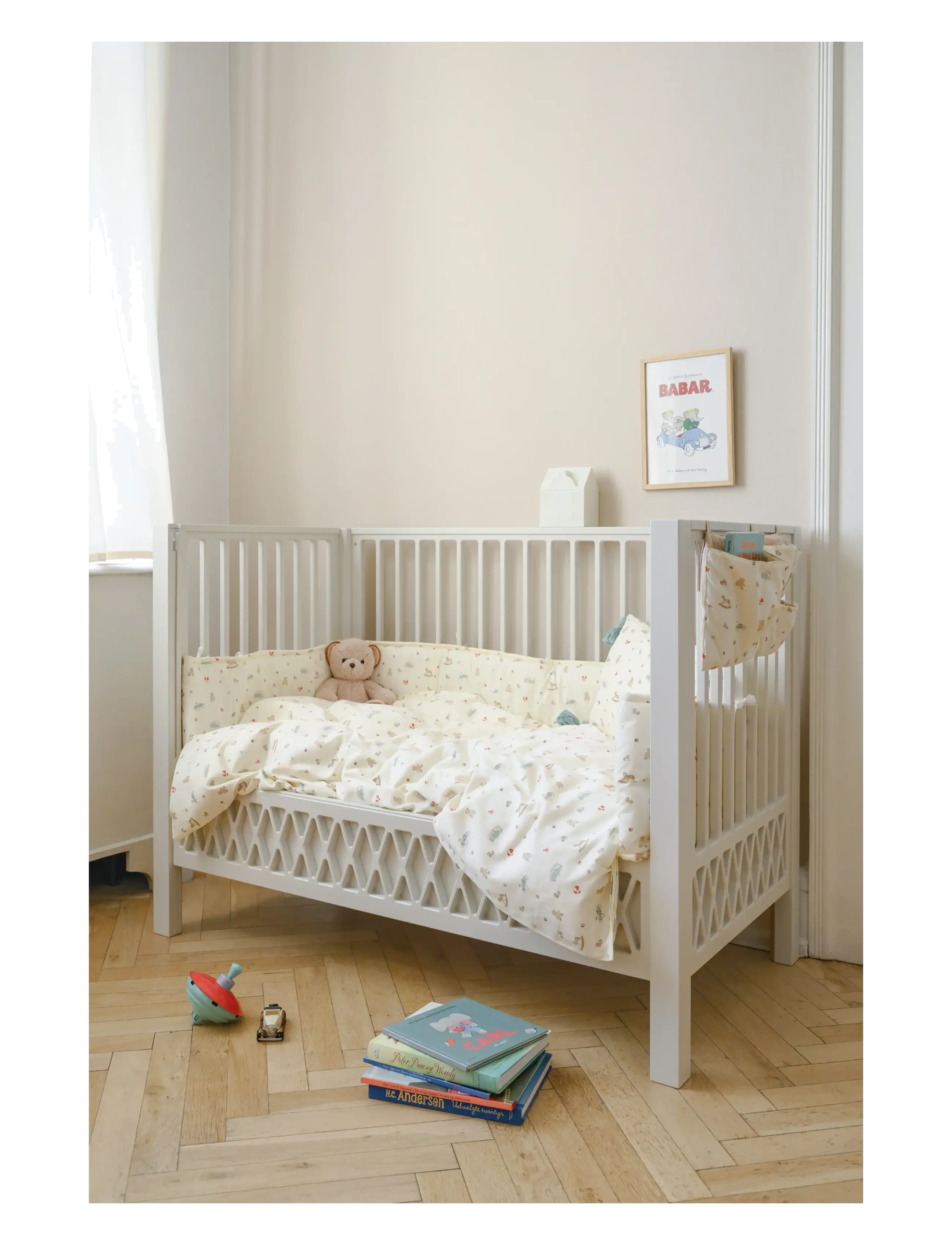 Cam Cam Copenhagen - Cot Bumper - OCS - Woodland - sengerande - vintage toys - 1