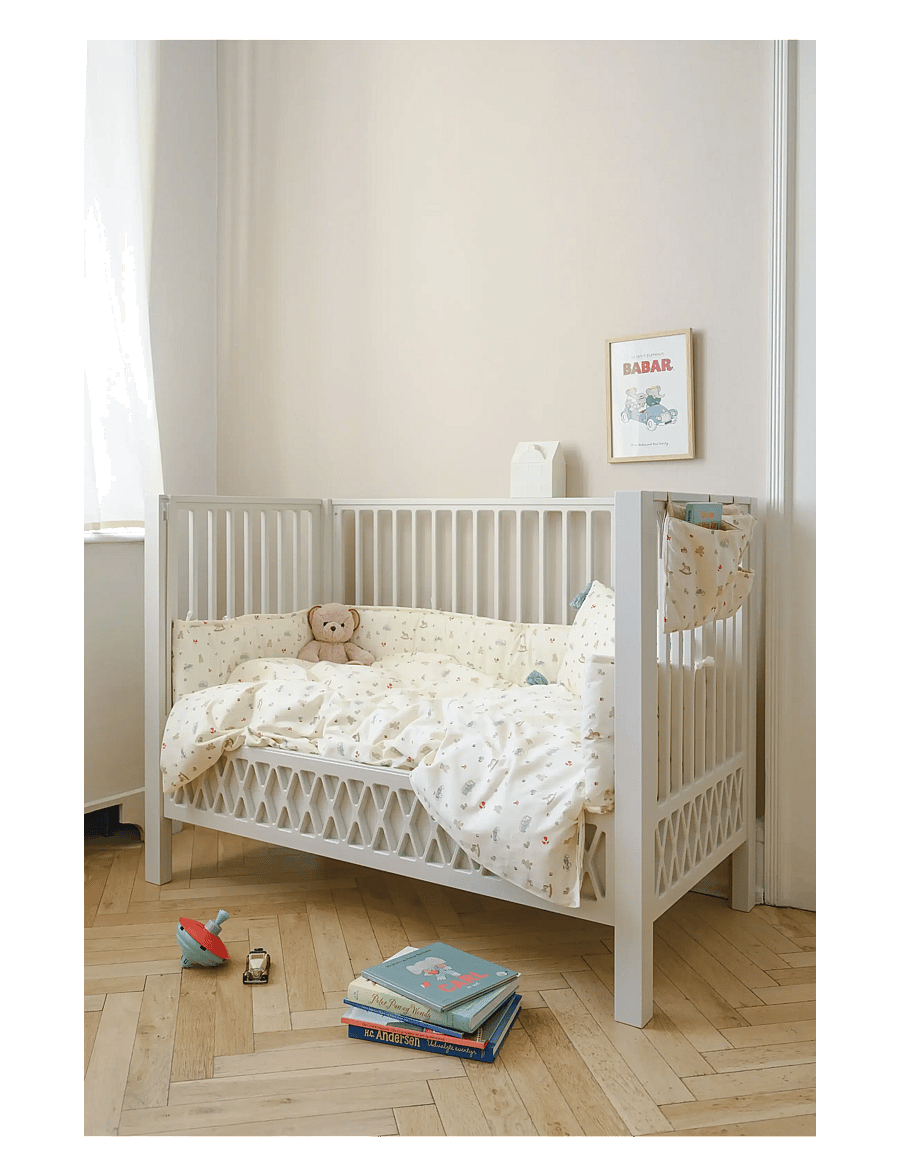 Cam Cam Copenhagen - Cot Bumper - OCS - Woodland - sengerande - vintage toys - 1