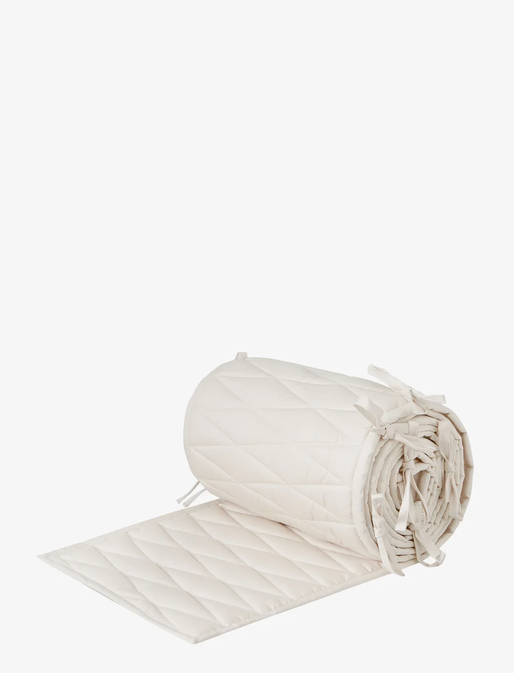 Cam Cam Copenhagen - Cot Bumper w/ Harlequin embroidery - spjälsängsskydd - light sand - 1