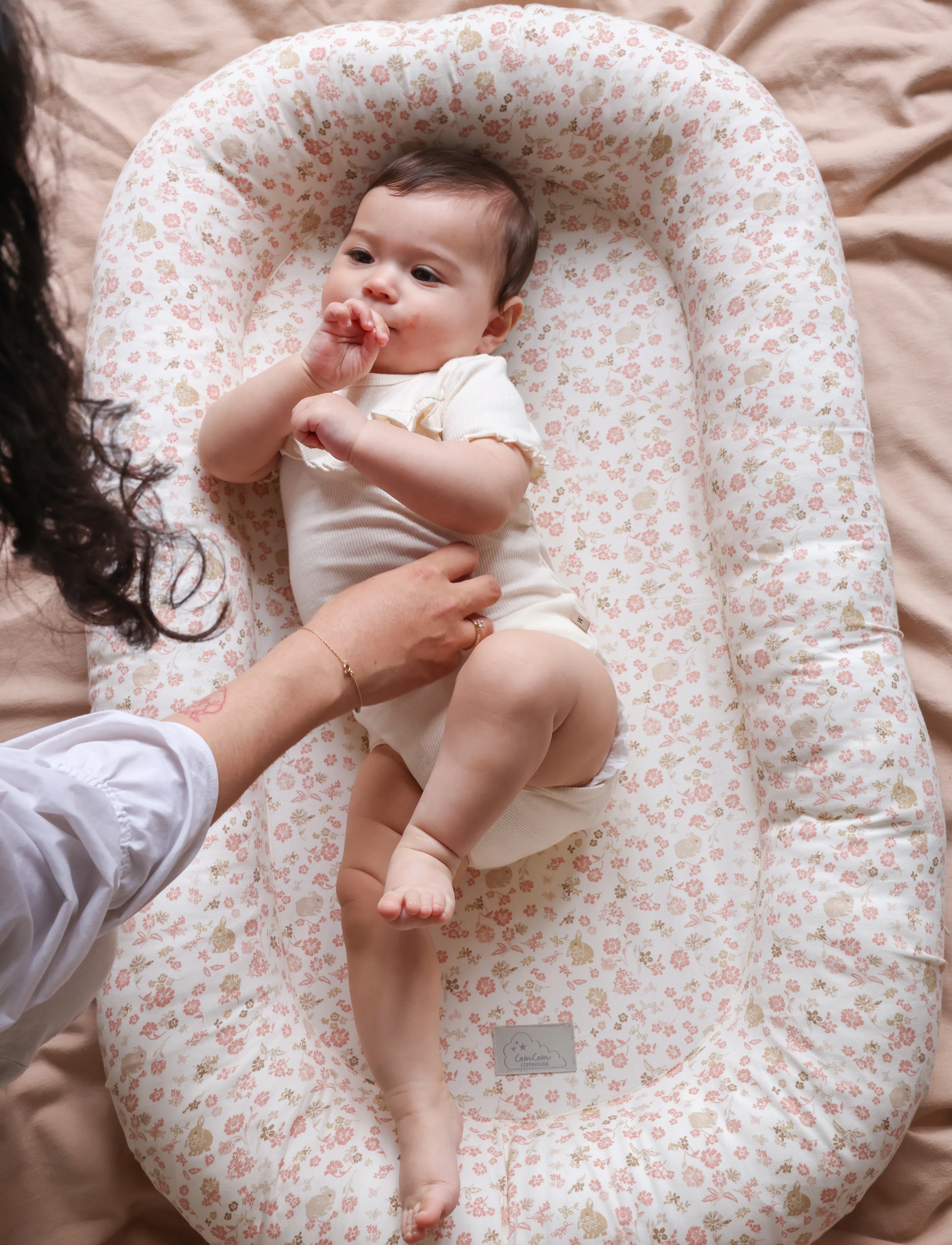 Cam Cam Copenhagen Baby Nest Ocs Classic Stripes Rose, Børn, Babynest, Beige, Str: ONE SIZE