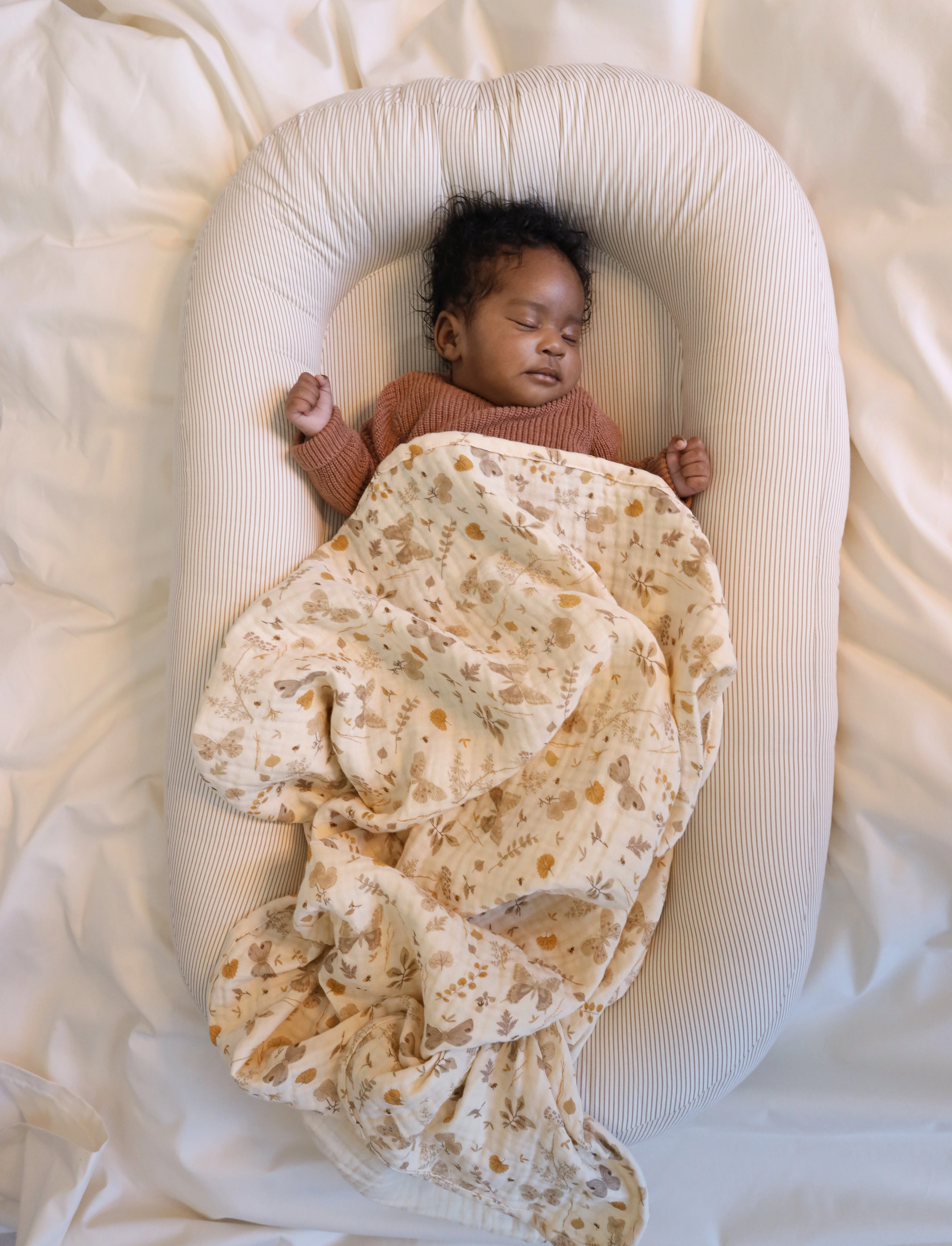 Cam Cam Copenhagen Baby Nest Ocs Classic Stripes Rose, Børn, Babynest, Cream, Str: ONE SIZE