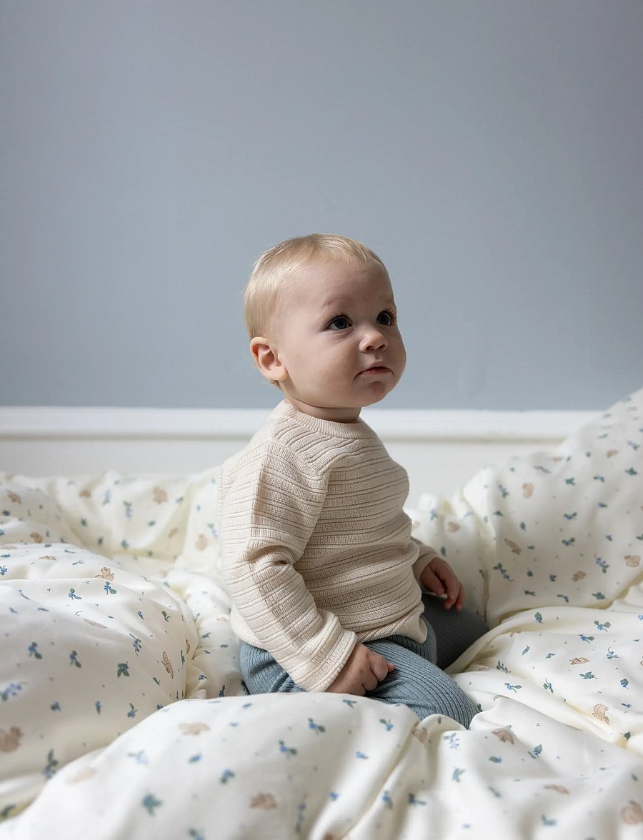 Cam Cam Copenhagen - Bedding Set, Single, 140x200cm - GOTS - Classic Stripes Rose - bettwäsche-set - blueberries - 0