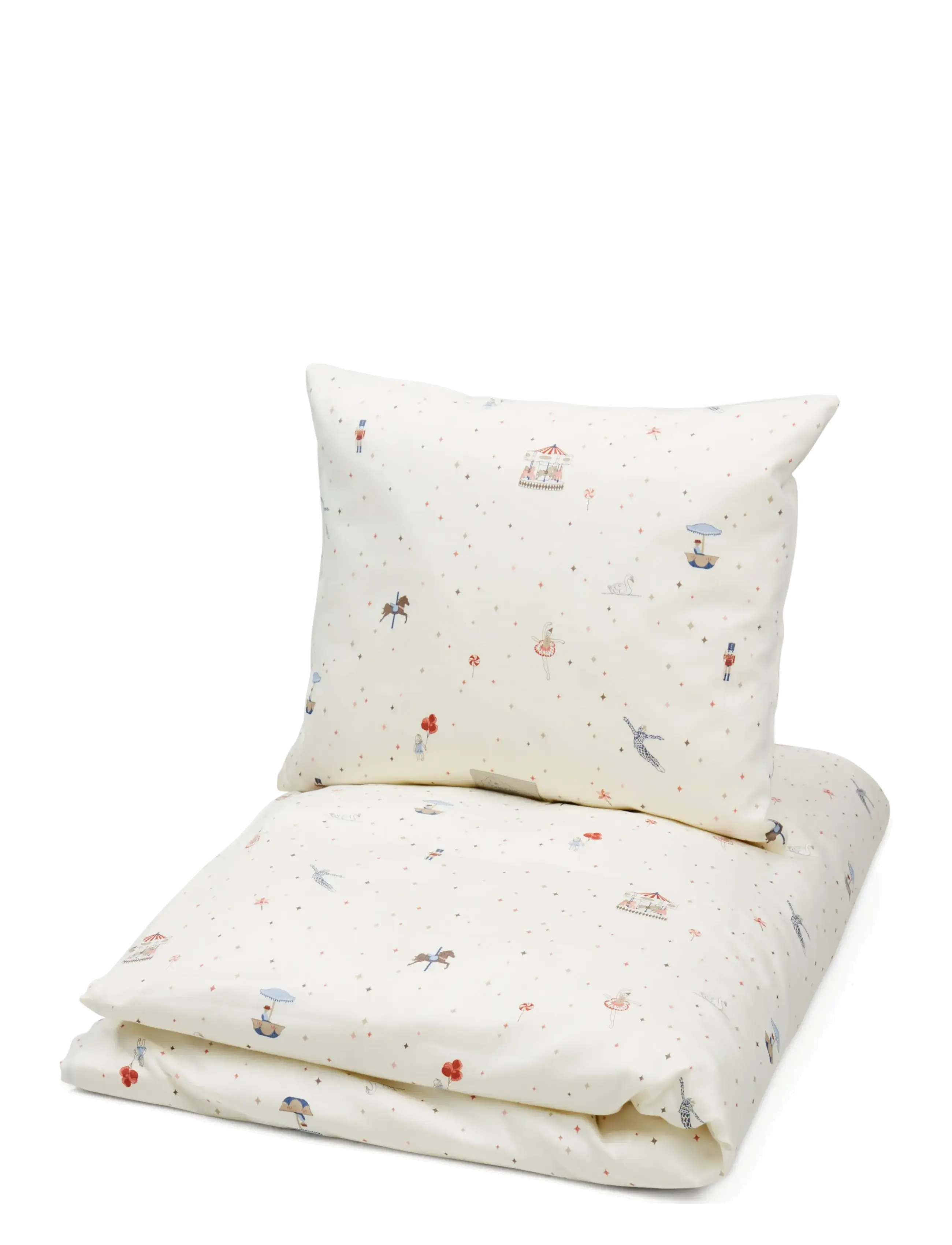 Cam Copenhagen Bedding Set, Single, 140X200Cm Gots Classic Stripes Rose, One Size, Sleep Time, Creme - Bed Sets, Kinder