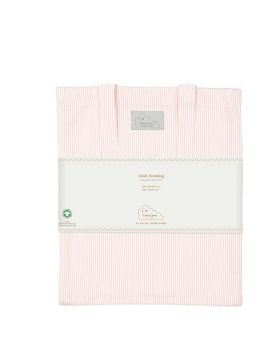 Cam Cam Copenhagen - Bedding Set, Single, 140x200cm - GOTS - Classic Stripes Rose - bettwäsche-set - classic stripes rose - 2