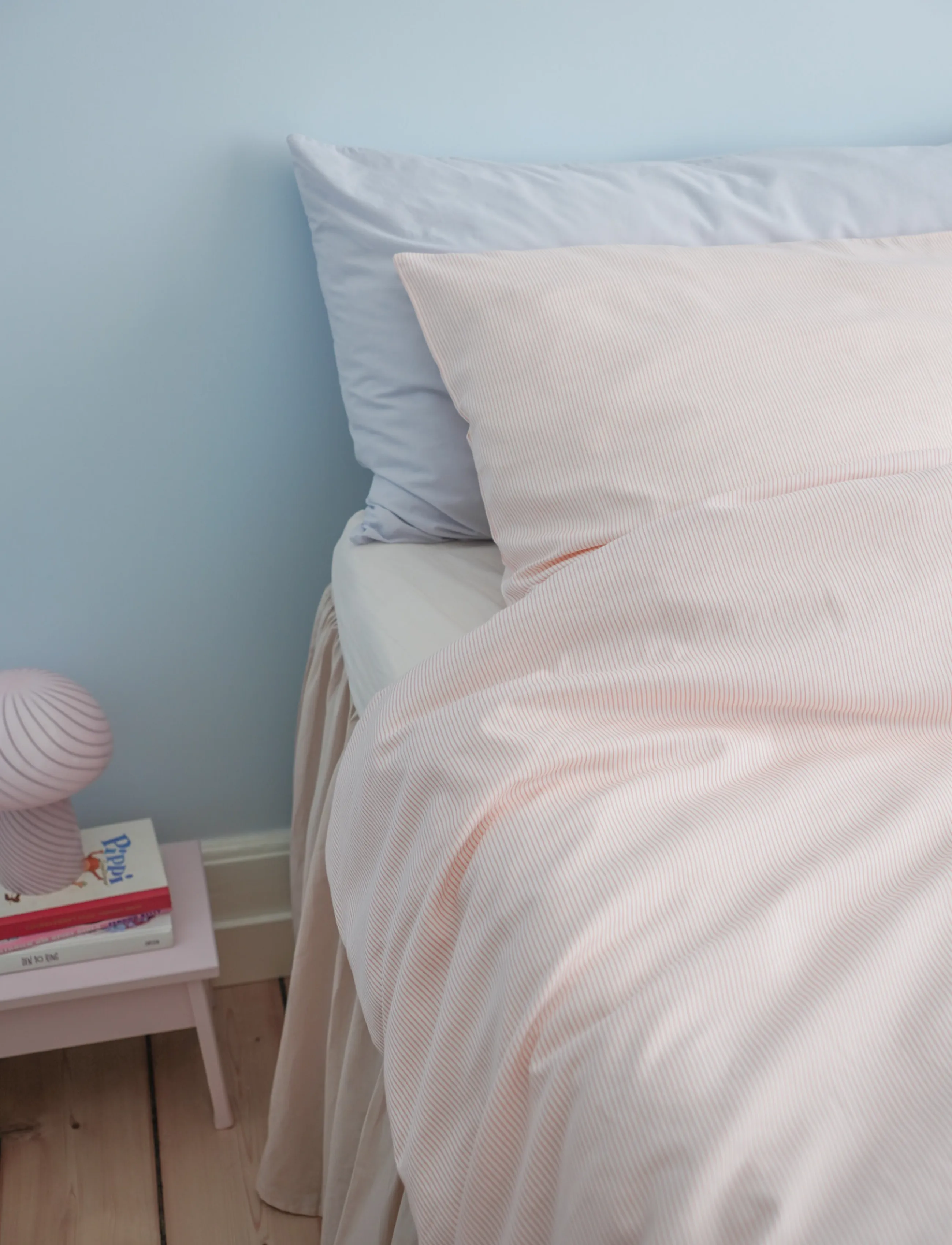 Cam Cam Copenhagen Bedding Set, Single, 140X200Cm Gots Classic Stripes Rose,,,Rosa Gr.ONE SIZE