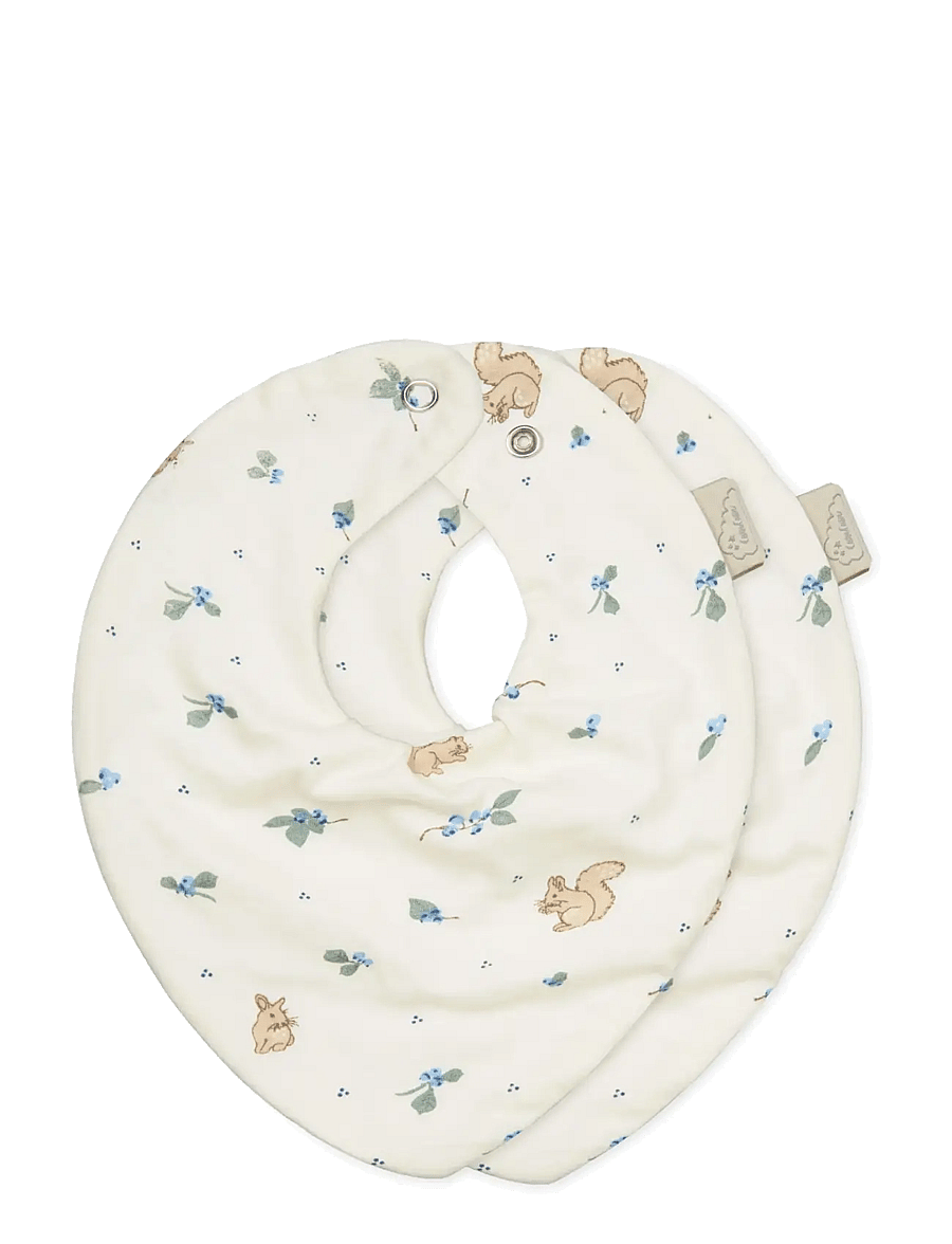 Cam Cam Copenhagen - Bandana Bib, Jersey, 2-Pack - GOTS - Vintage Toys - hagesmækker - blueberries - 1