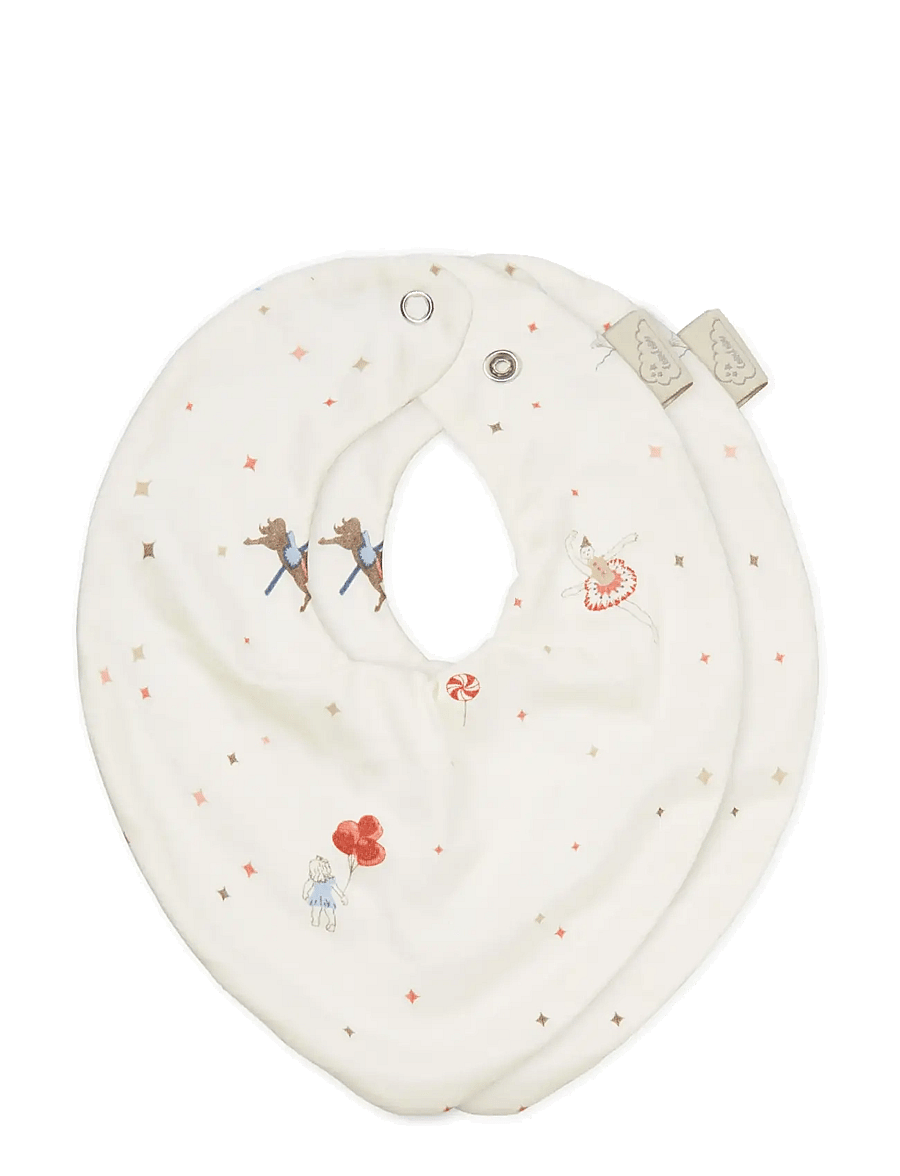 Cam Cam Copenhagen - Bandana Bib, Jersey, 2-Pack - GOTS - Vintage Toys - hagesmækker - carousel - 1