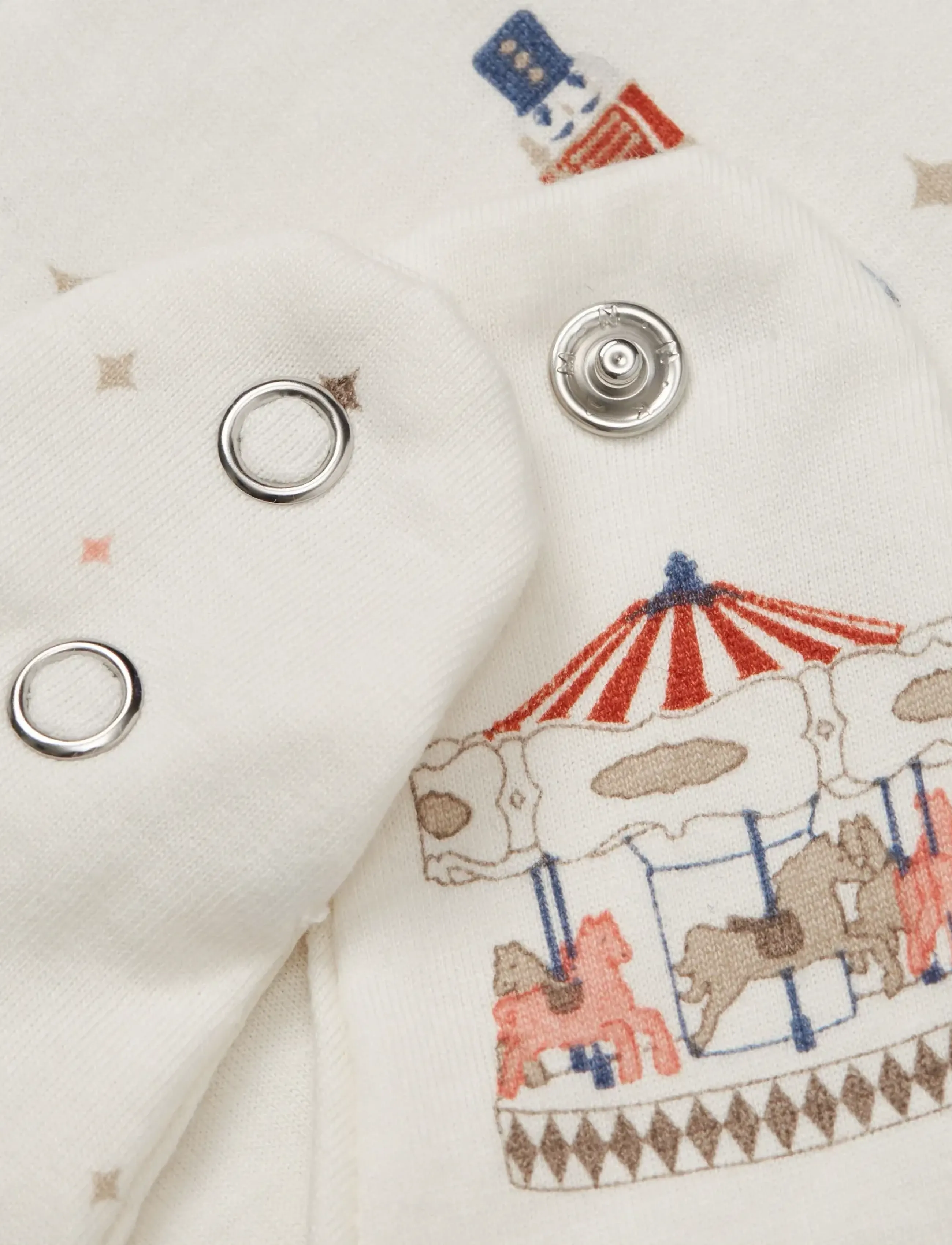 Cam Cam Copenhagen - Bandana Bib, Jersey, 2-Pack - GOTS - Vintage Toys - hagesmækker - carousel - 2