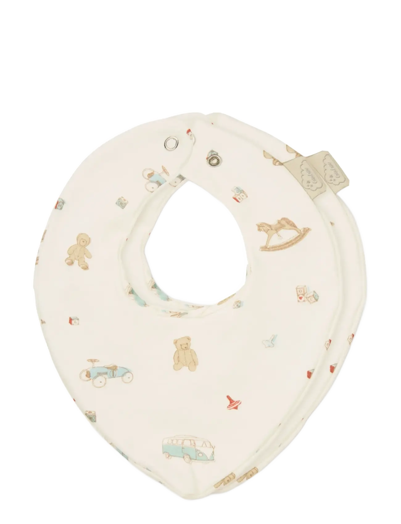 Cam Cam Copenhagen Bandana Bib, Jersey, 2-Pack - GOTS - Woodland - Kuolalaput - VINTAGE TOYS / cream