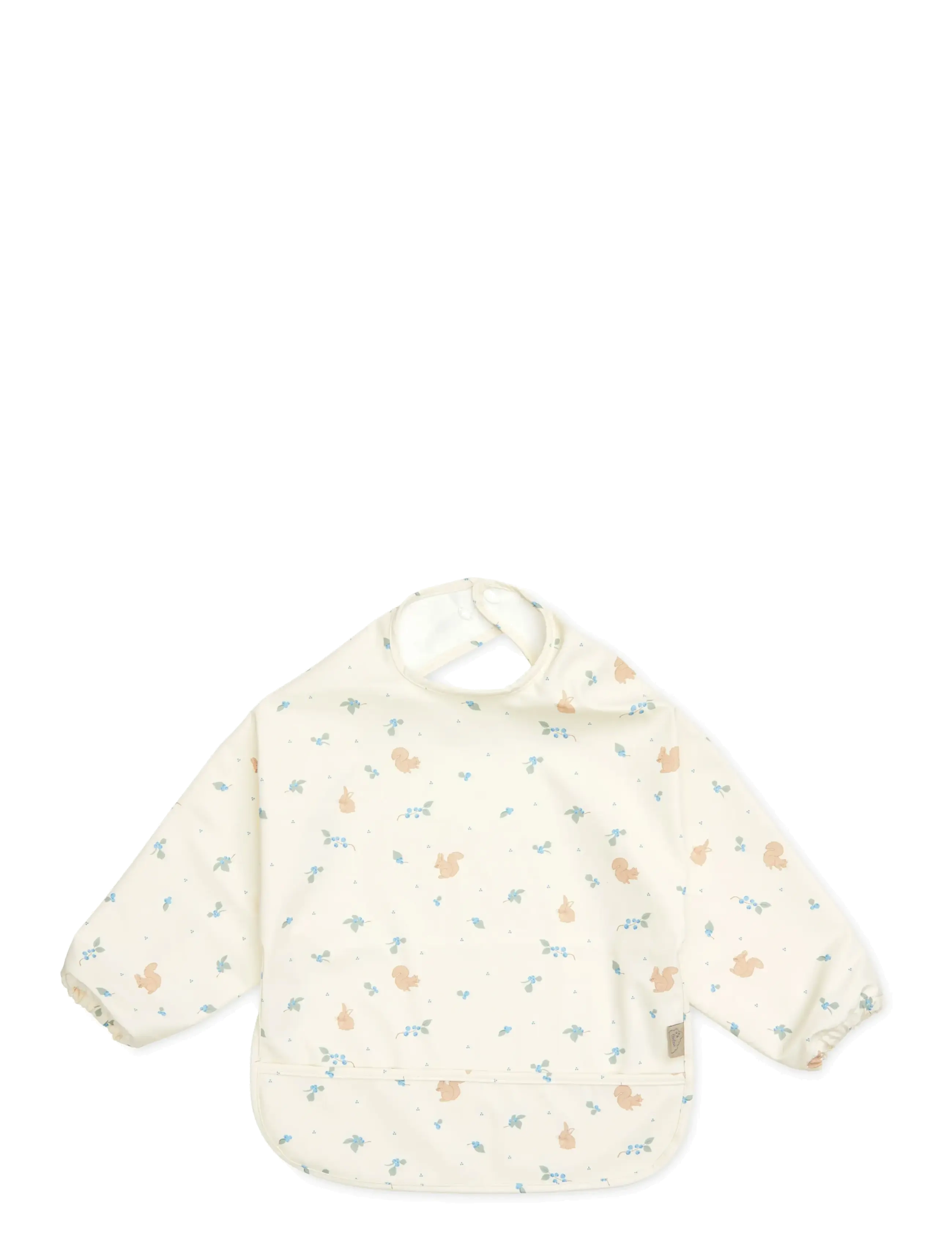 Cam Copenhagen Sleeved Bib Bows, One Size, Bibs, Creme - Long Sleeve Bib, Kinder