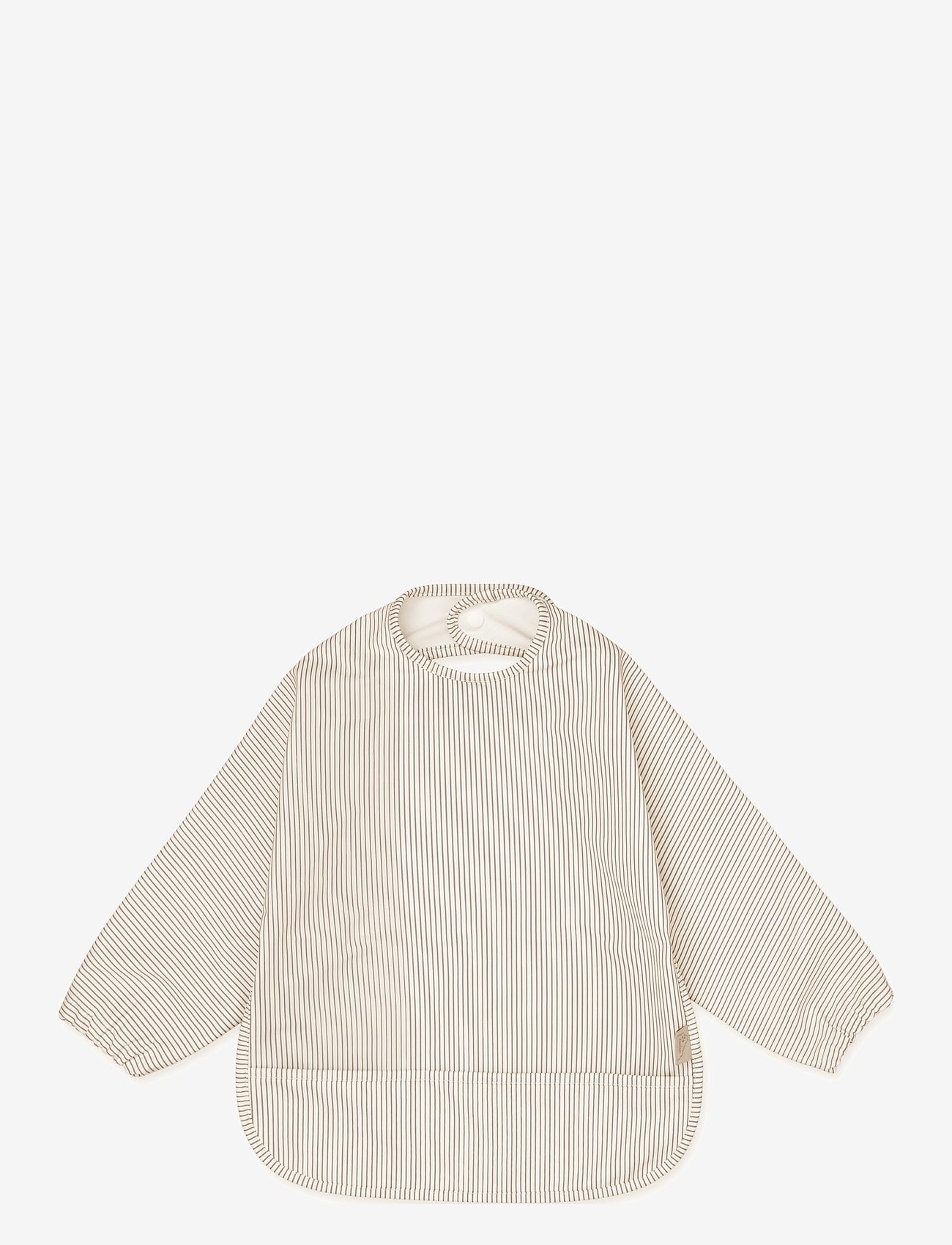 Cam Cam Copenhagen - Sleeved Bib - Blueberries - langarmlätzchen - classic stripes camel - 1