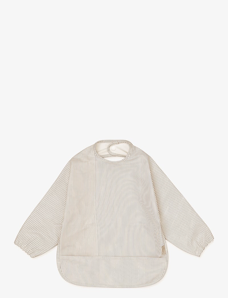 Cam Cam Copenhagen - Sleeved Bib - Blueberries - langarmlätzchen - classic stripes camel - 1