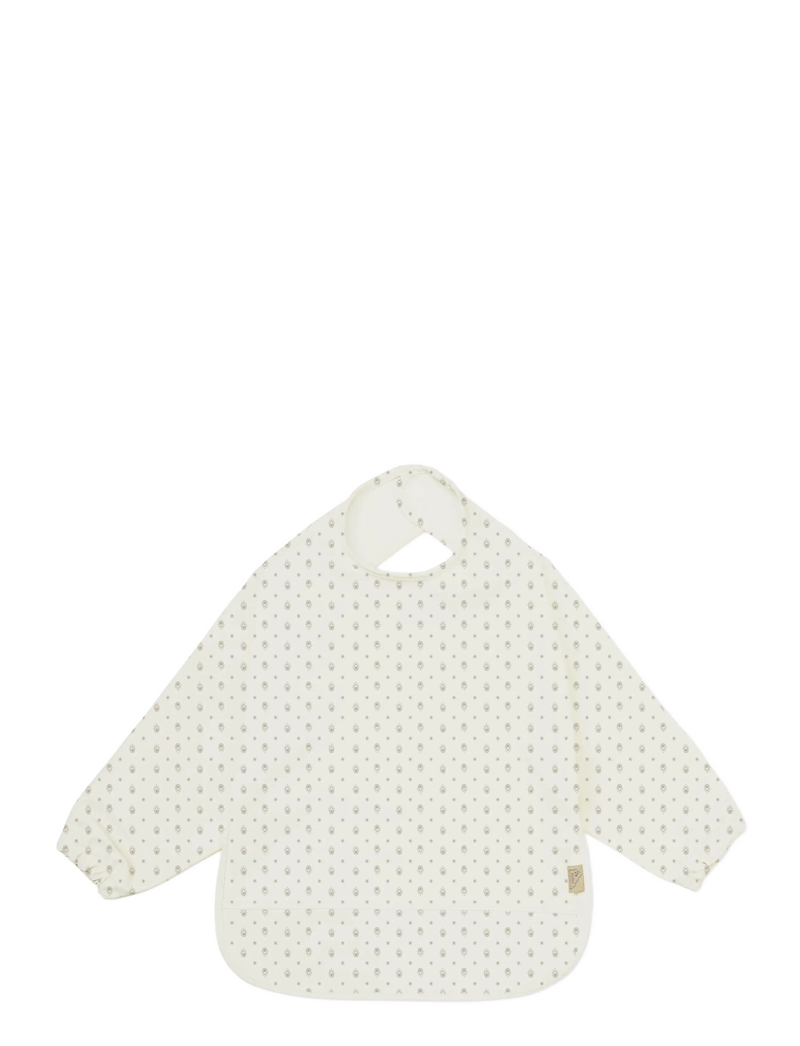 Cam Copenhagen Sleeved Bib Bows, One Size, Bibs, Creme - Long Sleeve Bib, Kinder
