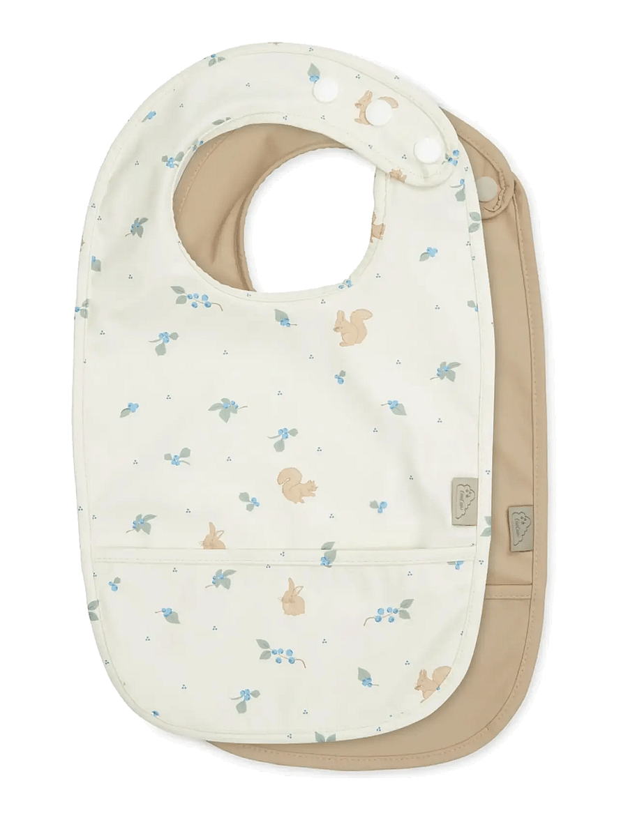 Cam Cam Copenhagen - Bib w/ pocket, 2 pack - hagesmække uden ærmer - blueberries - 0
