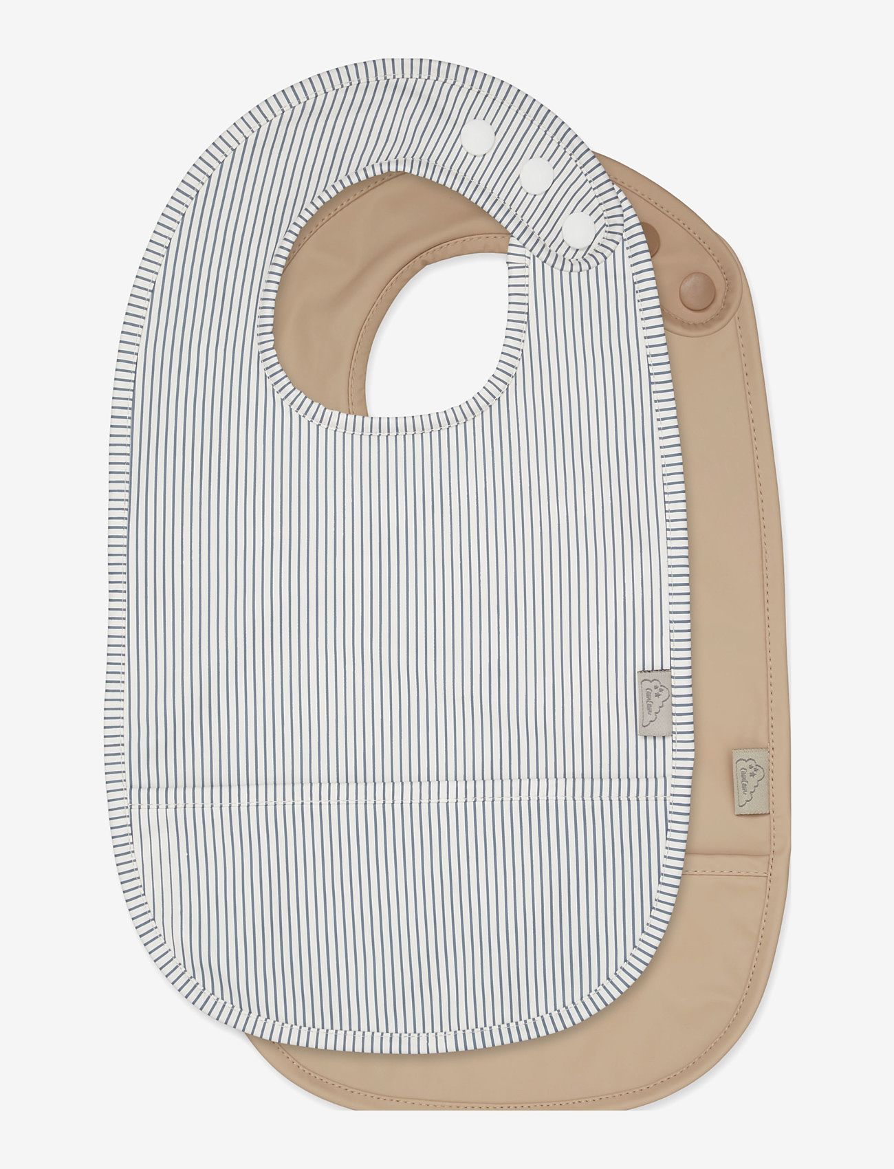 Cam Cam Copenhagen - Bib w/ pocket, 2 pack - Ärmlösa haklappar - classic stripes blue - 1