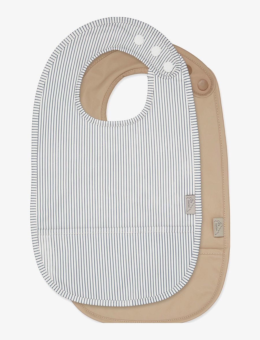 Cam Cam Copenhagen - Bib w/ pocket, 2 pack - hagesmække uden ærmer - classic stripes blue - 1
