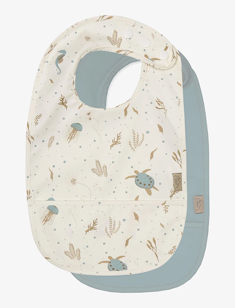 Cam Cam Copenhagen - Bib w/ pocket, 2 pack - varrukateta pudipõlled - sea garden - 1