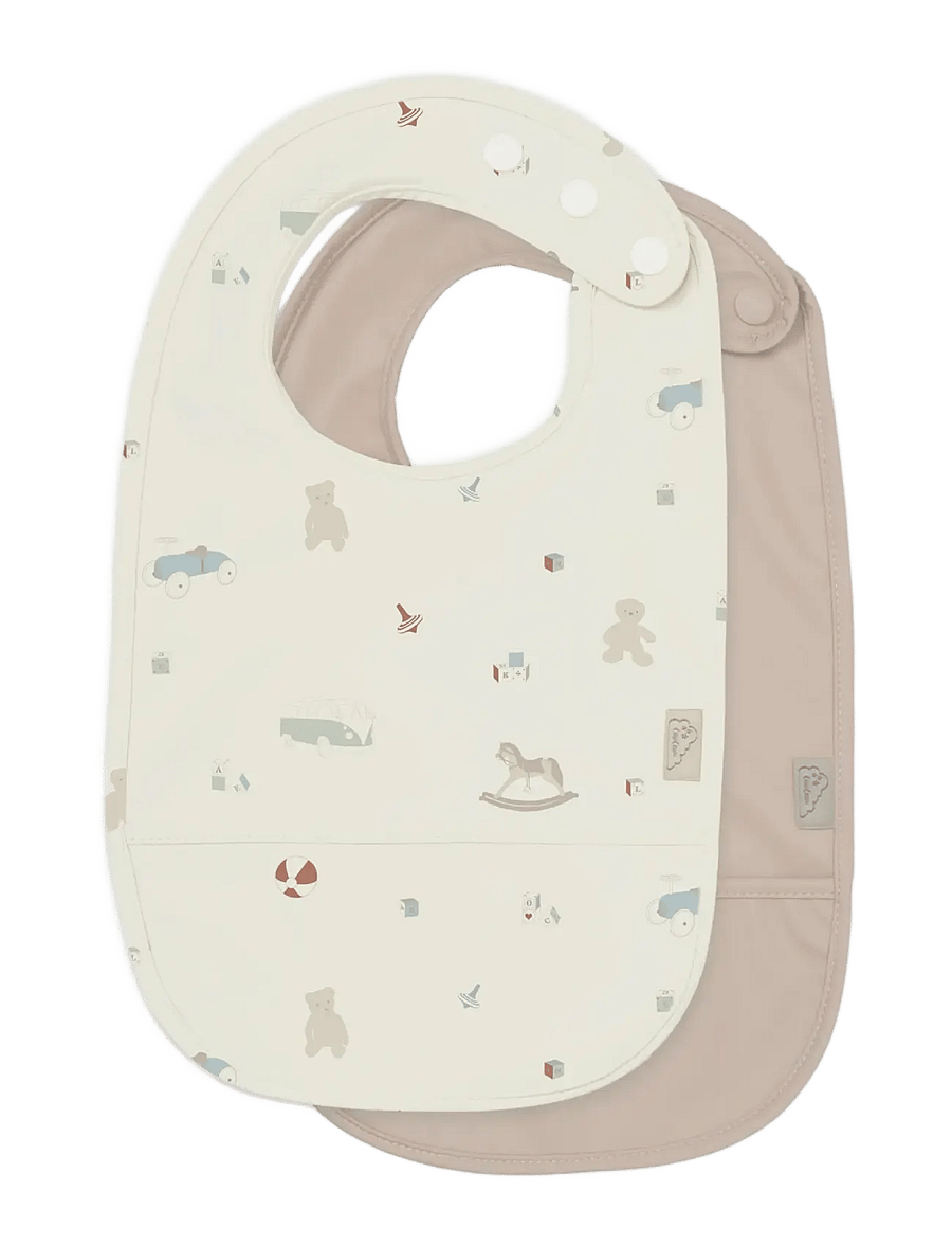 Cam Cam Copenhagen - Bib w/ pocket, 2 pack - hagesmække uden ærmer - vintage toys - 0