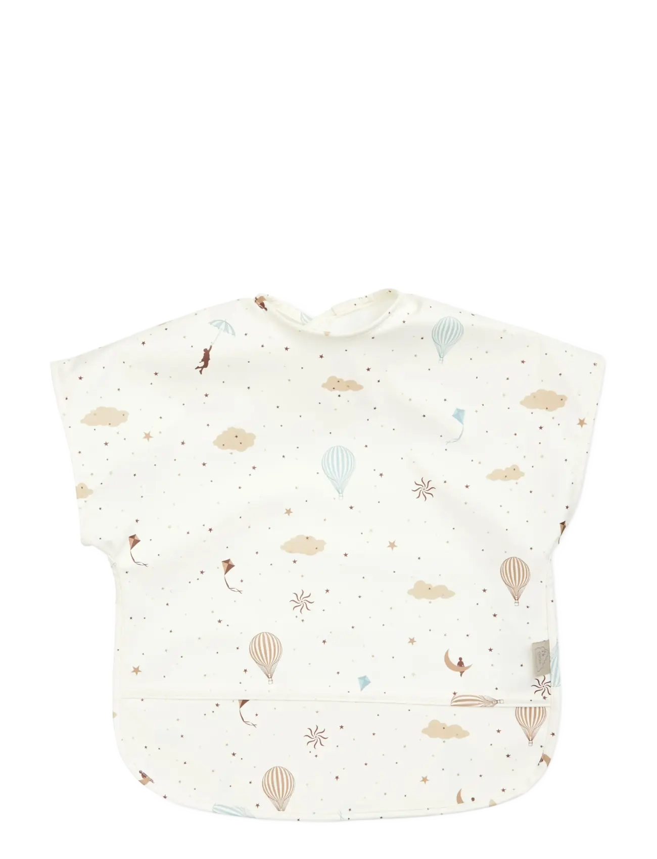 Cam Cam Copenhagen Short Sleeved Bib - Bows - Hagesmækker - DREAMLAND / cream