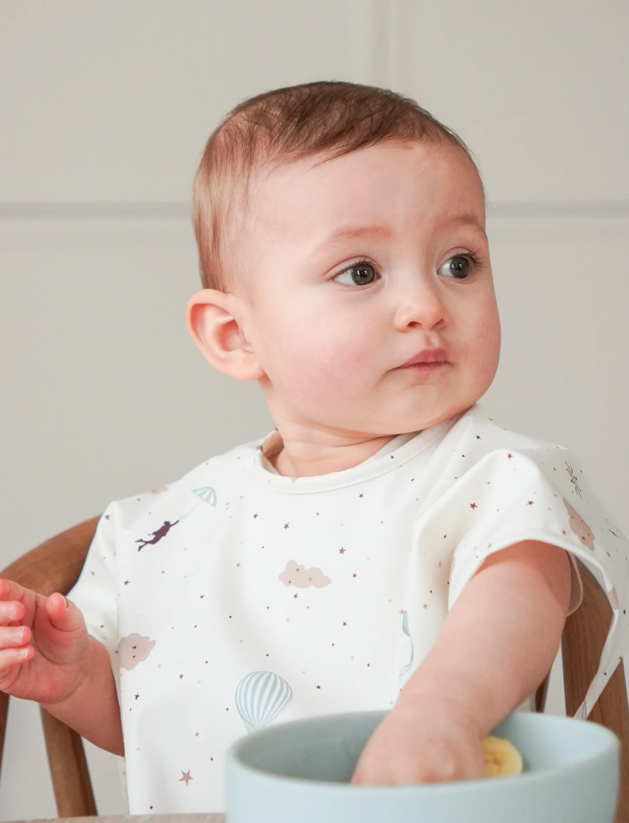 Cam Cam Copenhagen Short Sleeved Bib - Blueberries - Cam Cam Copenhagen - DREAMLAND / cream