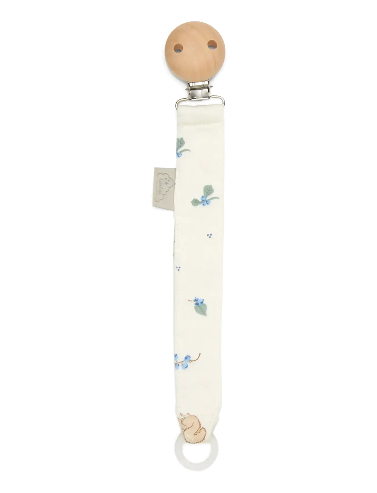 Cam Cam Copenhagen Pacifier Holder - GOTS - Blueberries - Pacifiers & Accessories - BLUEBERRIES / cream