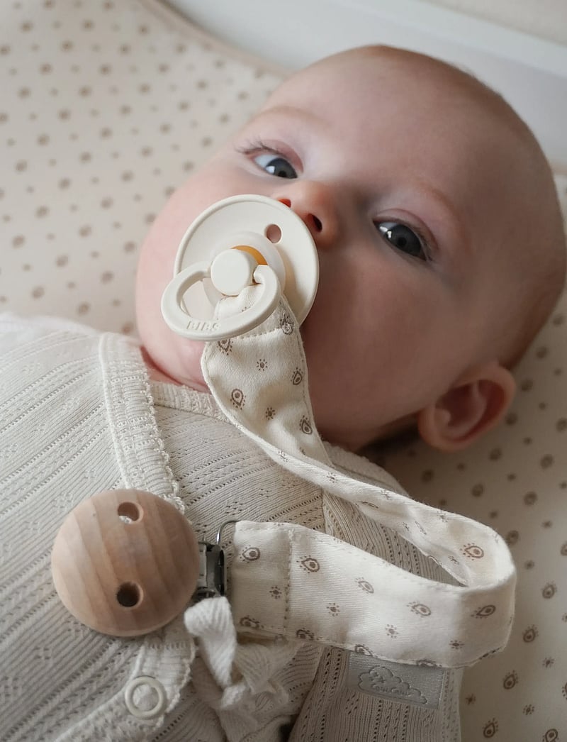 Cam Cam Copenhagen - Pacifier Holder - GOTS - Classic Stripes Rose - lutiketid - rowan - 0
