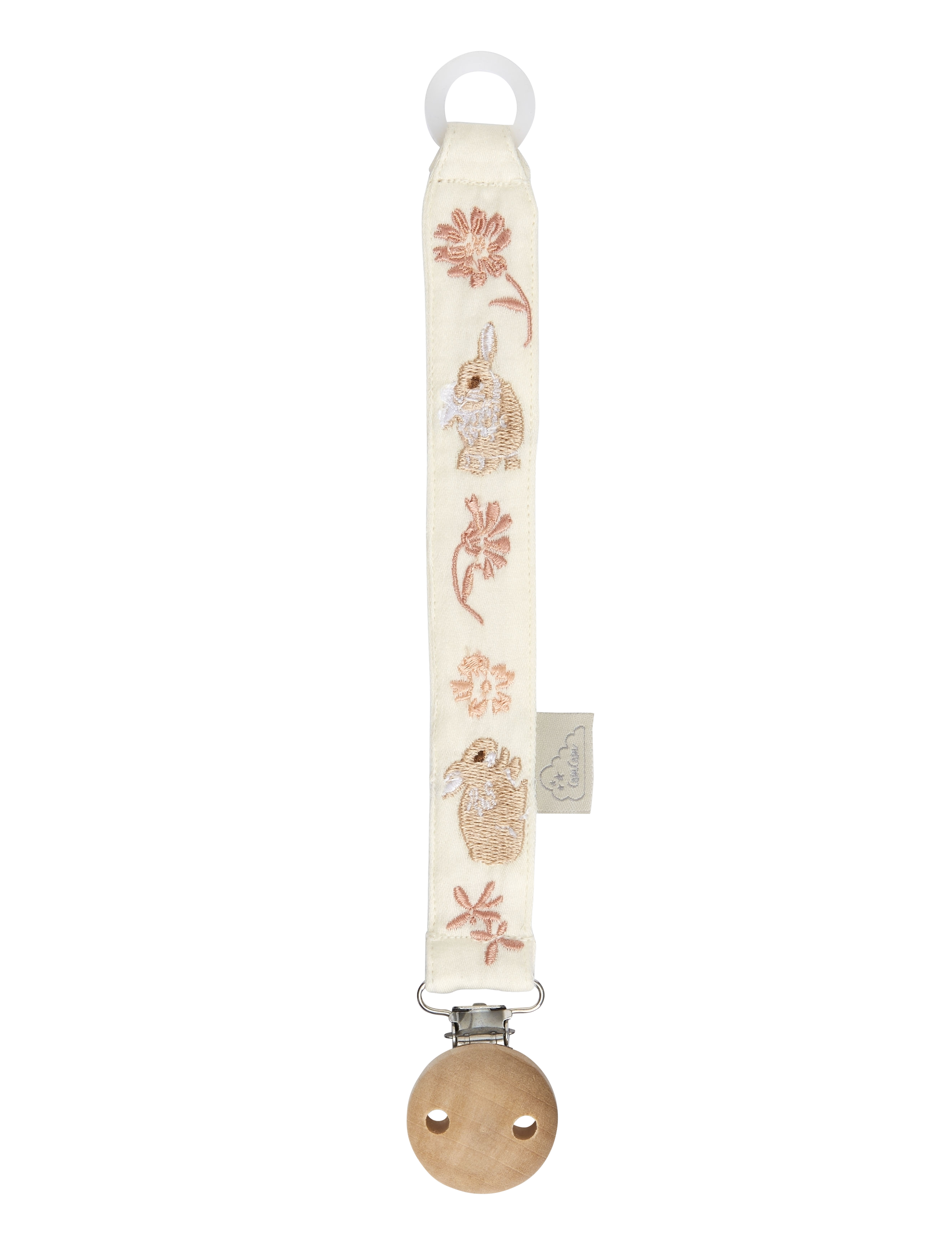 Cam Cam Copenhagen Embroidered Pacifier Holder - GOTS - 4 for 3 - AUGUSTA / cream