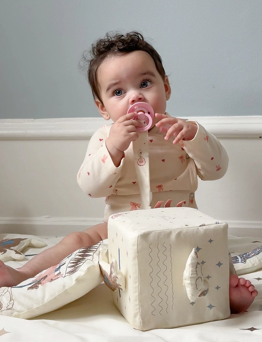 Cam Cam Copenhagen - Embroidered Pacifier Holder - GOTS - Blueberries - napphållare - ballerina - 0