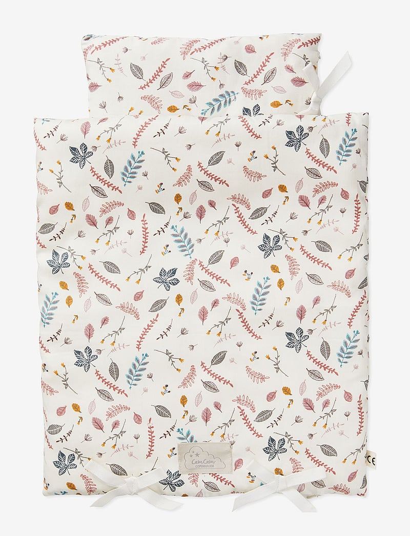 Cam Cam Copenhagen - Doll's Bedding - GOTS - Bows - dukkesenge - pressed leaves rose - 0