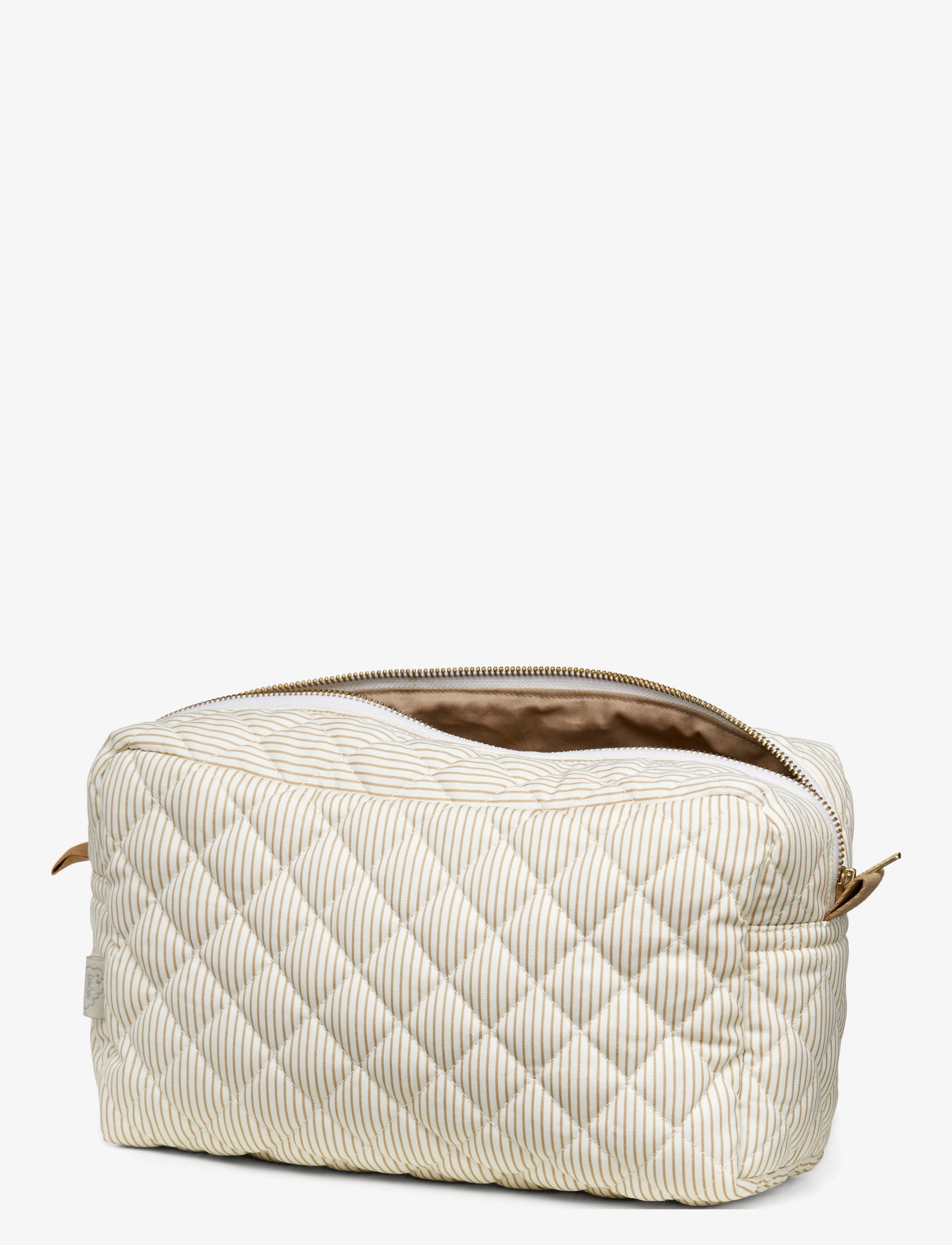 Cam Cam Copenhagen Toiletry Bag Ocs Classic Stripes Rose, Makeup Bags, Creme, Str: ONE SIZE