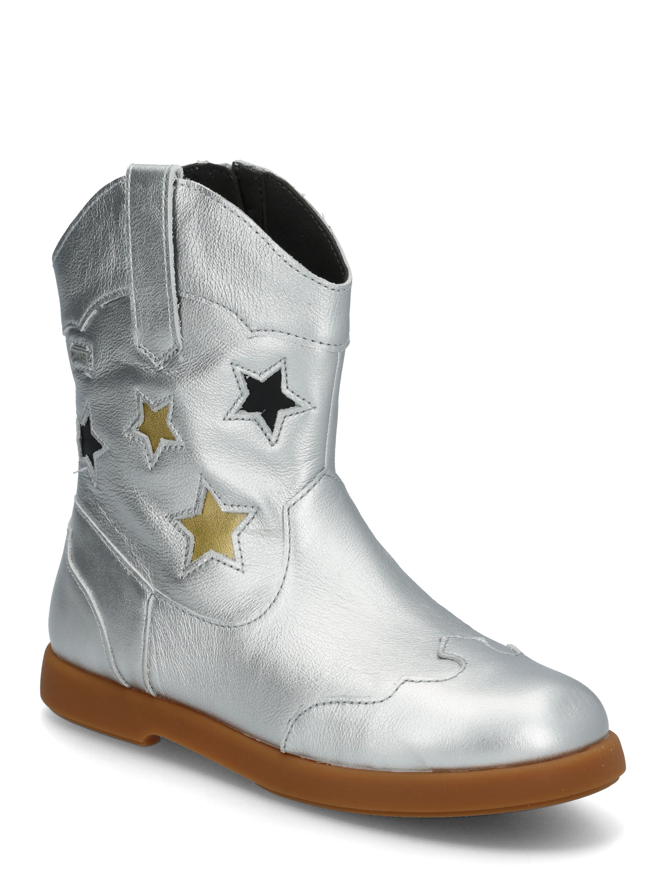 Camper Tws Kids, Børn, Børne Western Støvler med Stjerner, Sølv, Str: 34