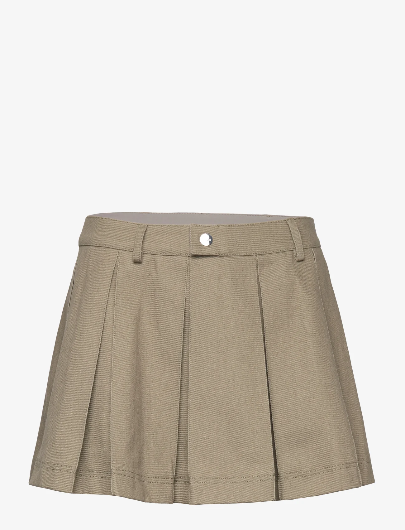 Cannari Concept - Mini Pleat Skirt - plisserede nederdele - vetiver - 0