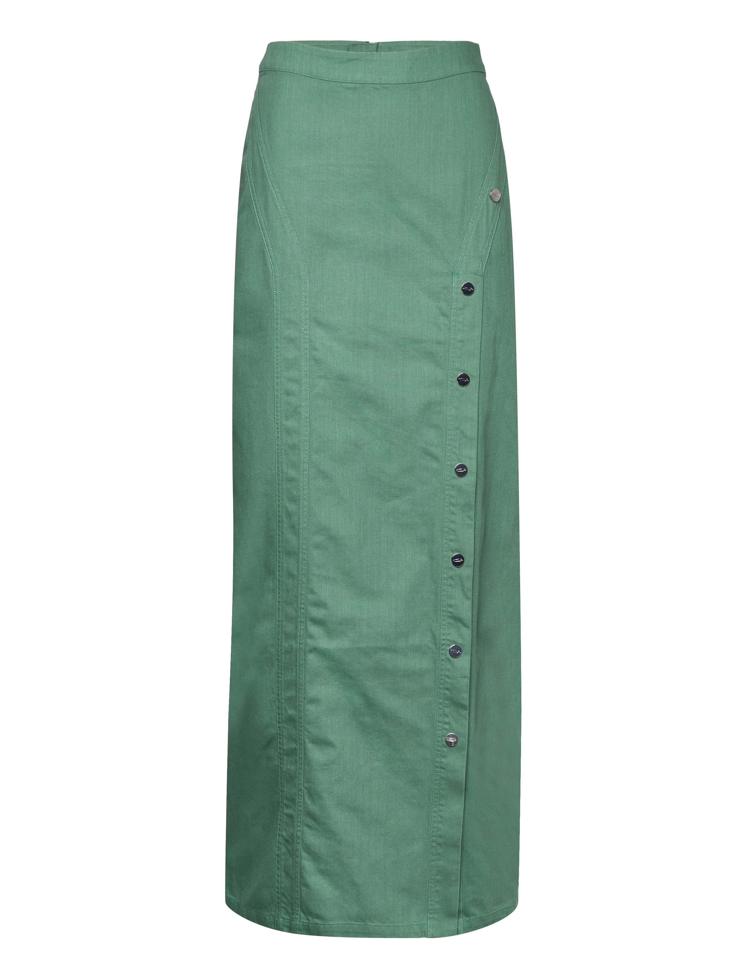 CANNARI CONCEPT Washed Twill Long Rock Grün - 34 - Damen