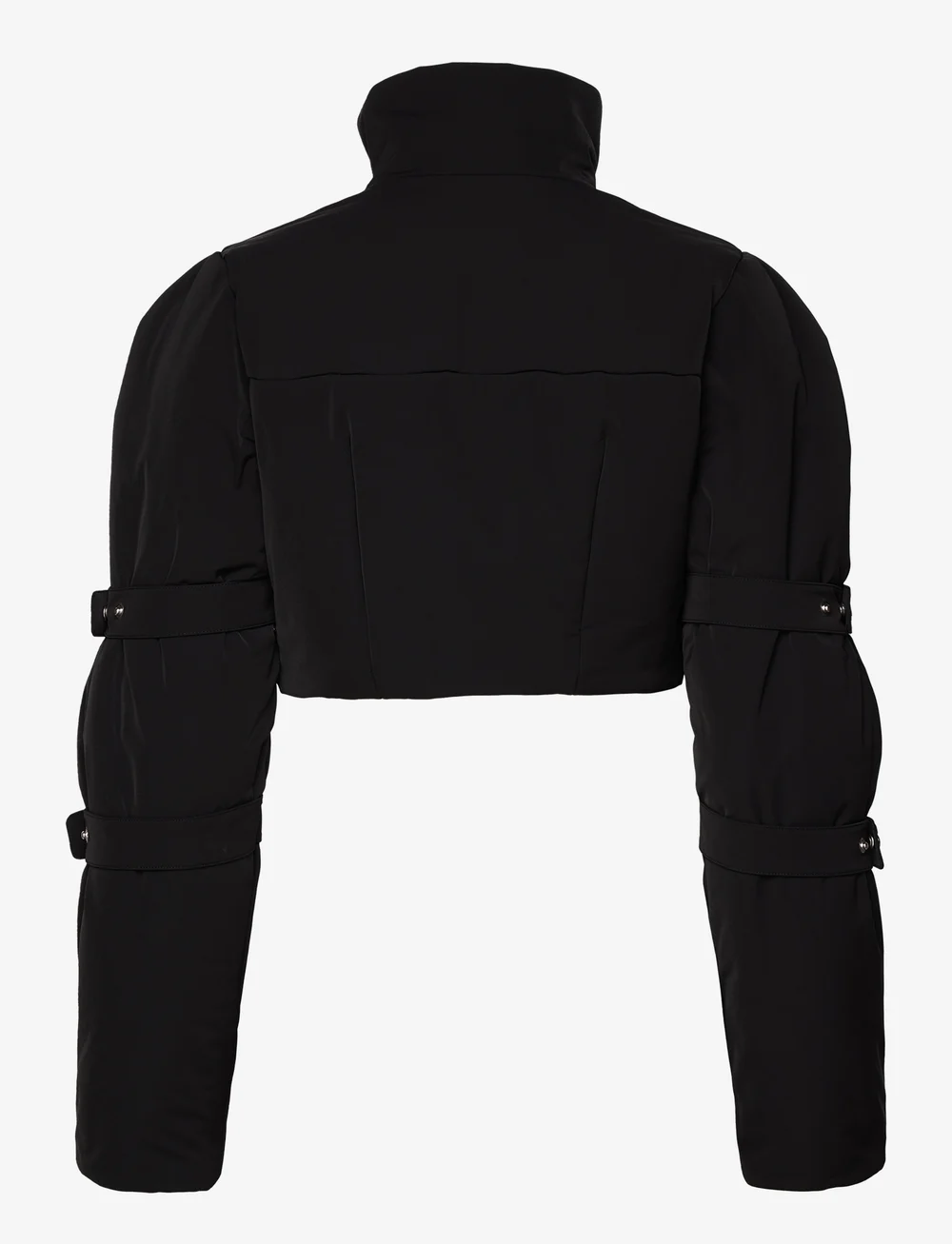 Black puffer cropped jacket shop