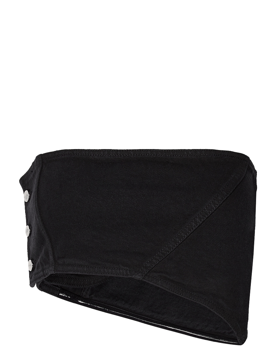 Cannari Concept - Black Wash Bandana T0P - crop tops - forged iron - 0