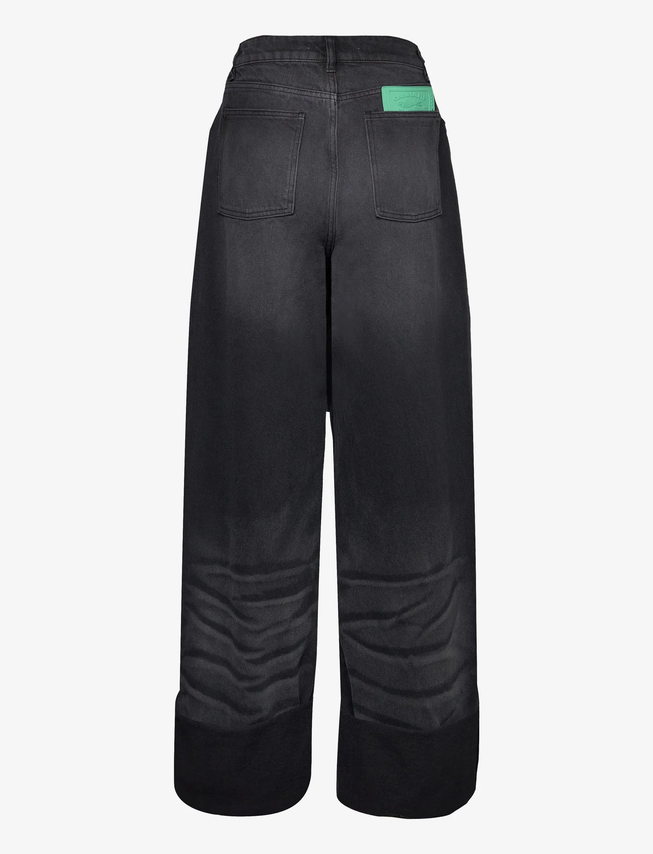Cannari Concept - Black Wash Loose Jeans - wide leg jeans - forged iron - 1
