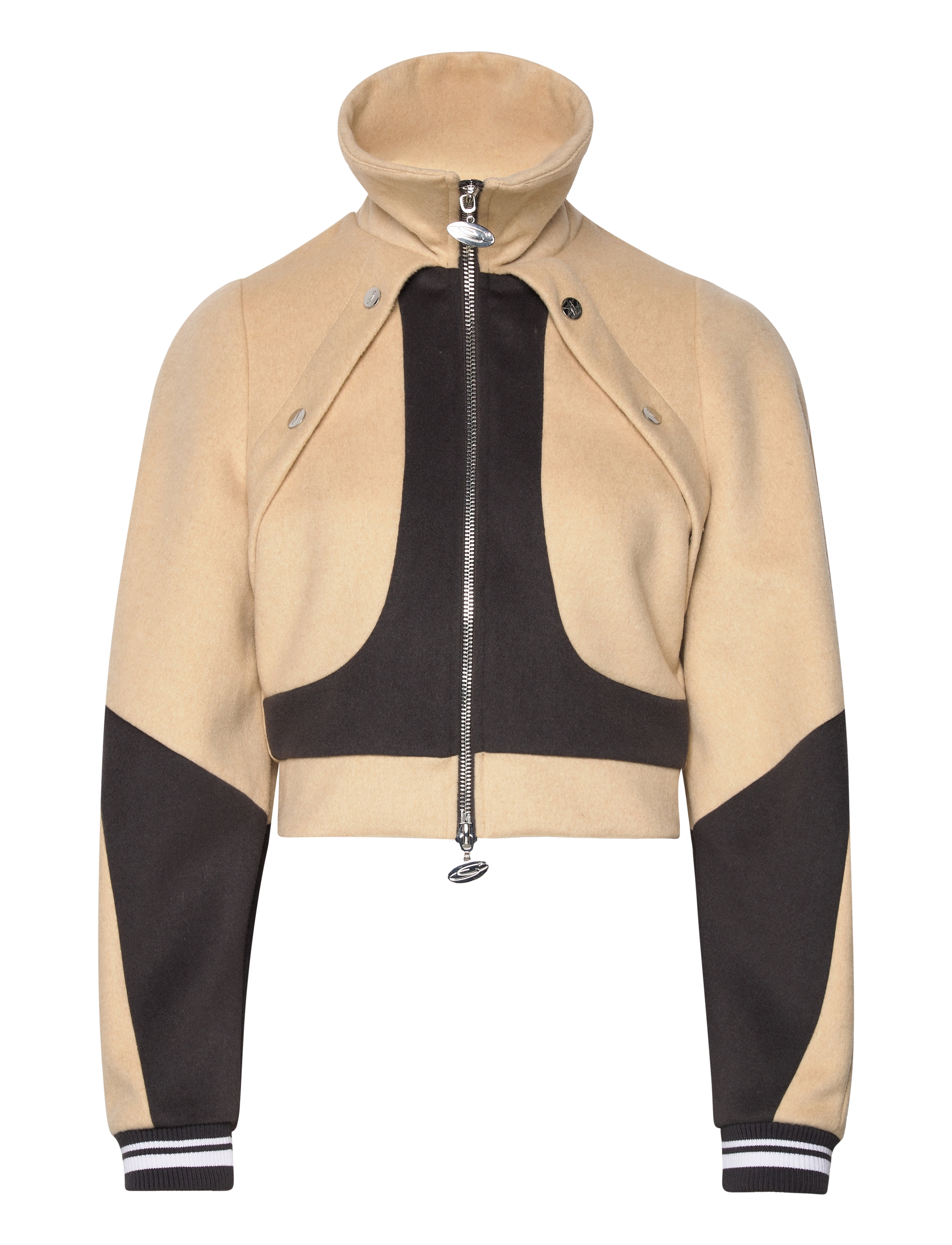Cannari Concept - Cropped Bomber Jacket - overtøj - brown rice - 2